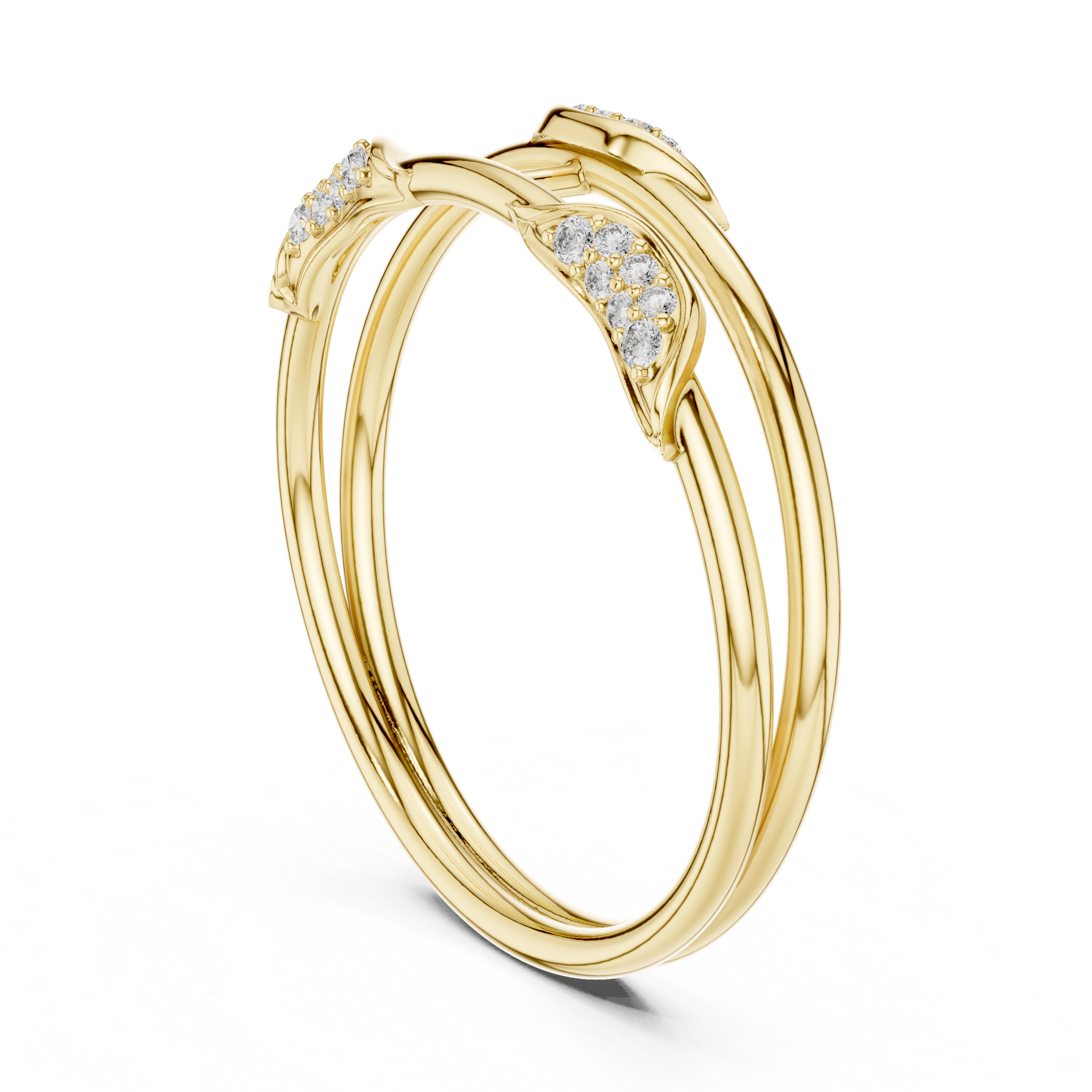 Luxury Double Band Diamond Ring