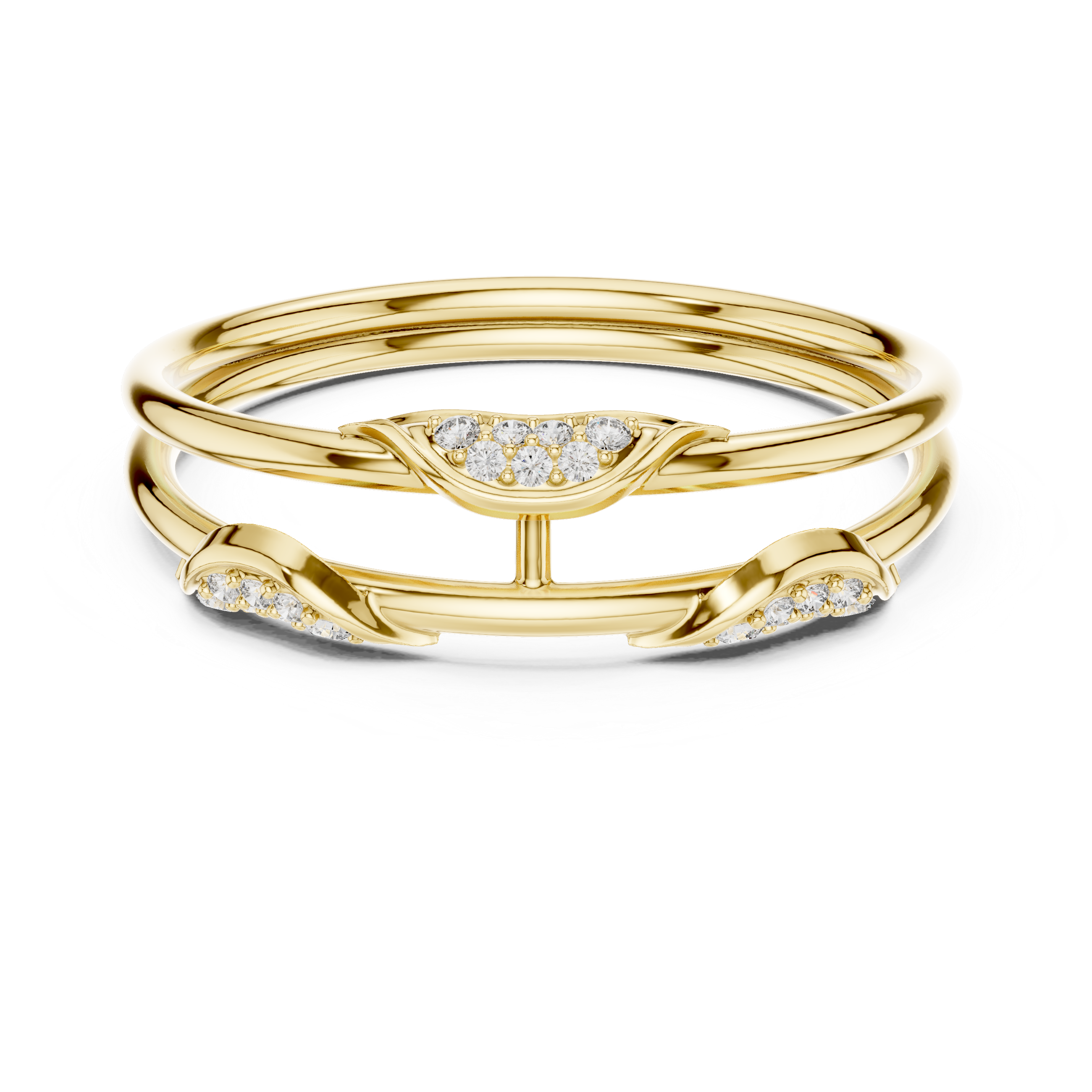 Luxury Double Band Diamond Ring
