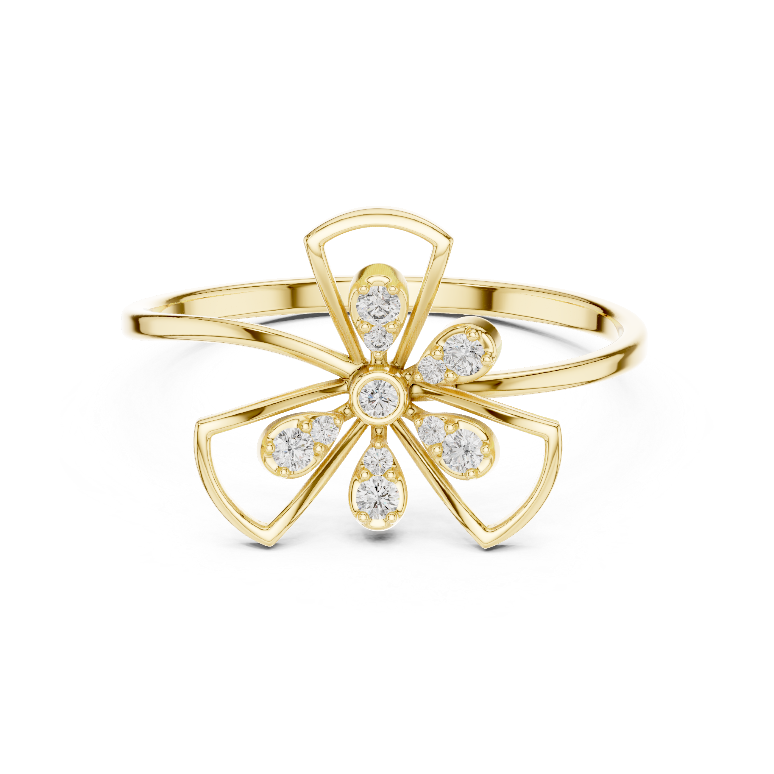 Luxury Floral Diamond Ring