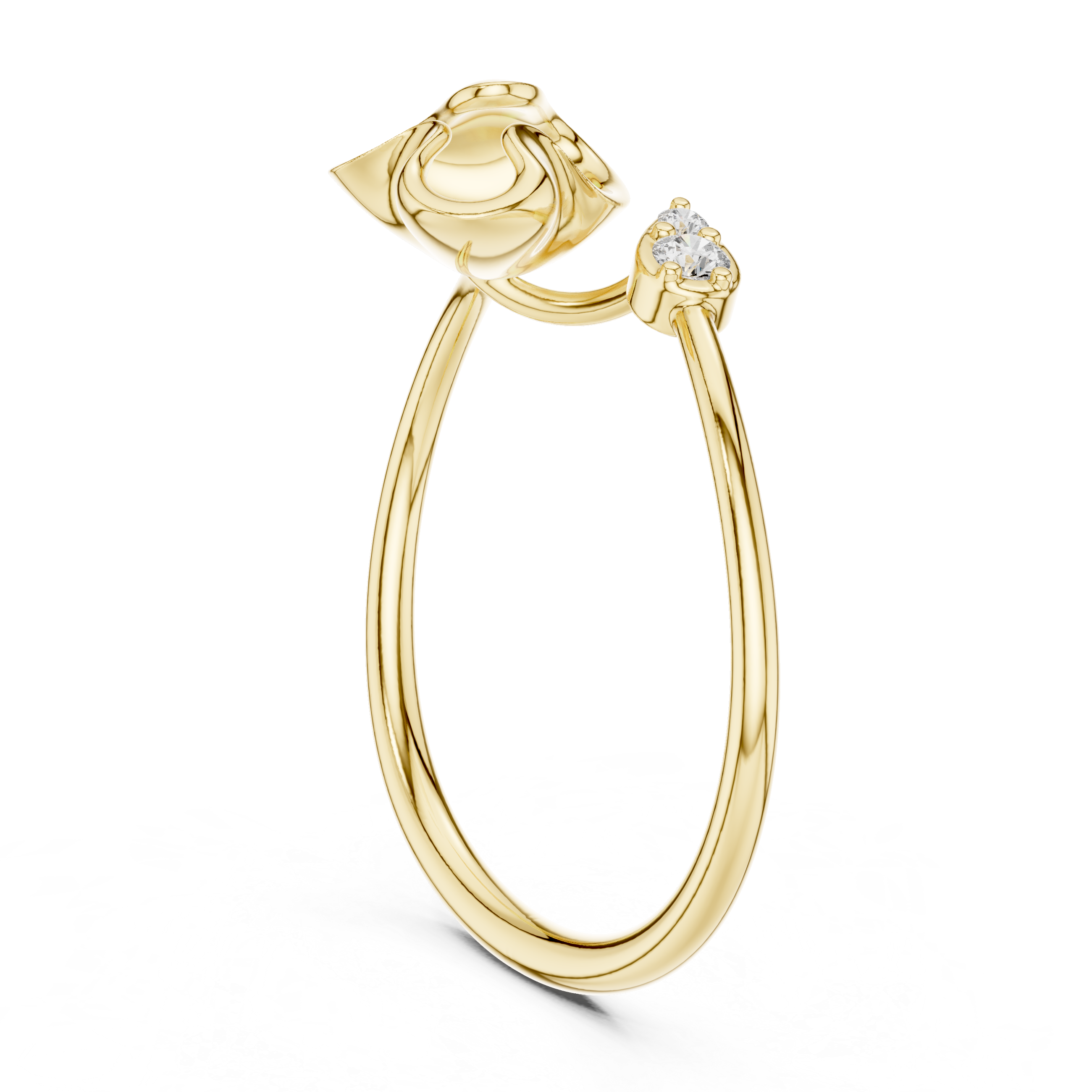 Diamond Rose Knot Ring