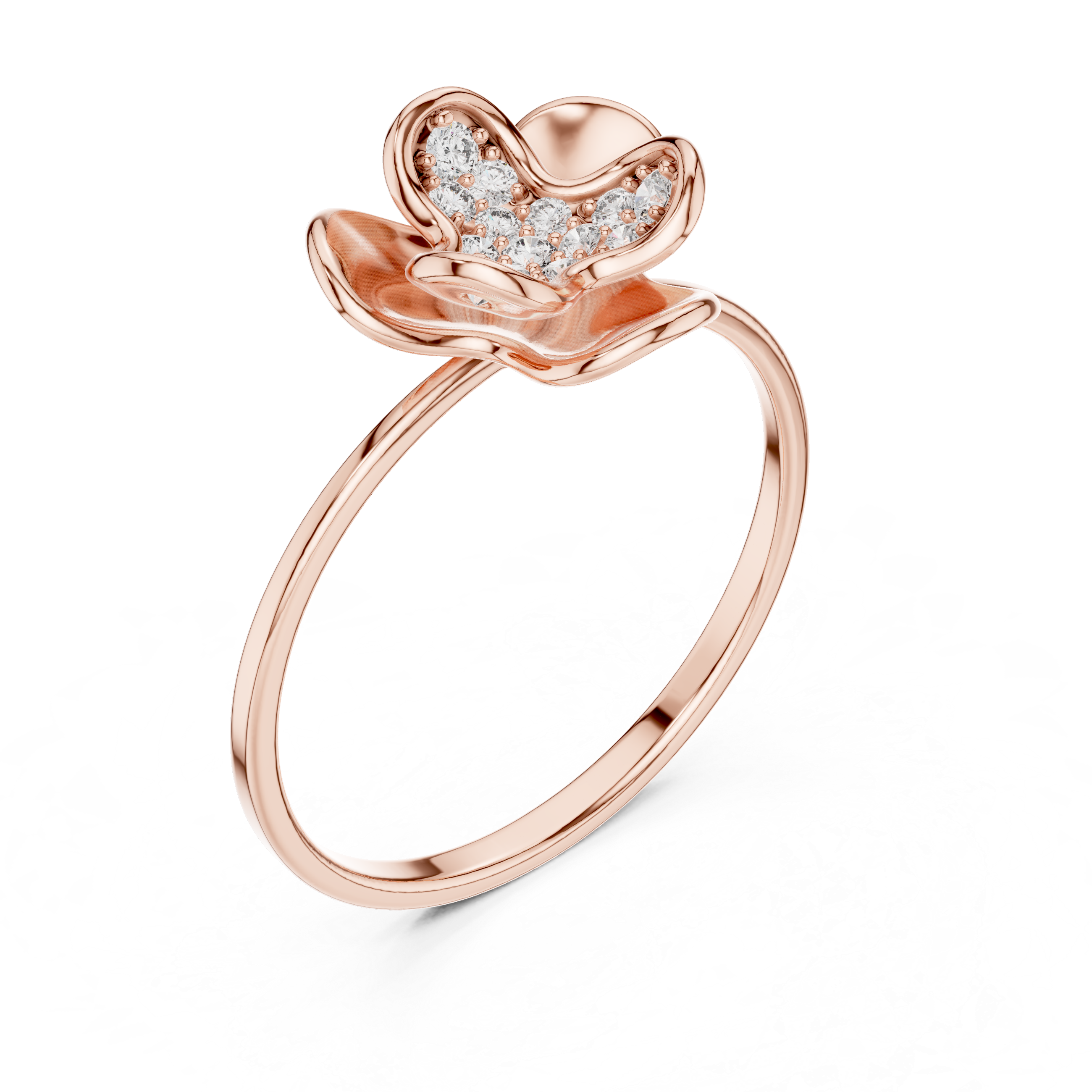 Luxury Floral Diamond Ring
