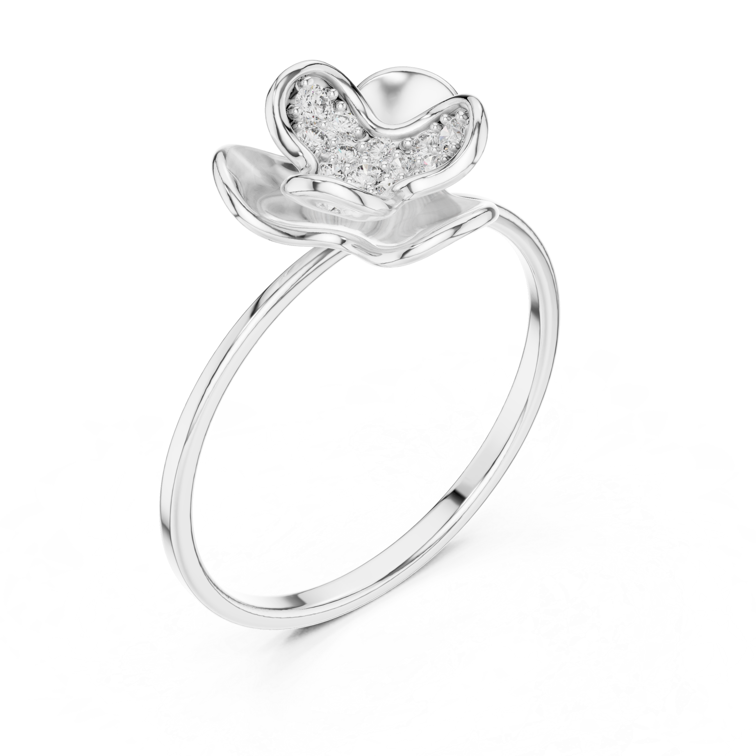 Luxury Floral Diamond Ring