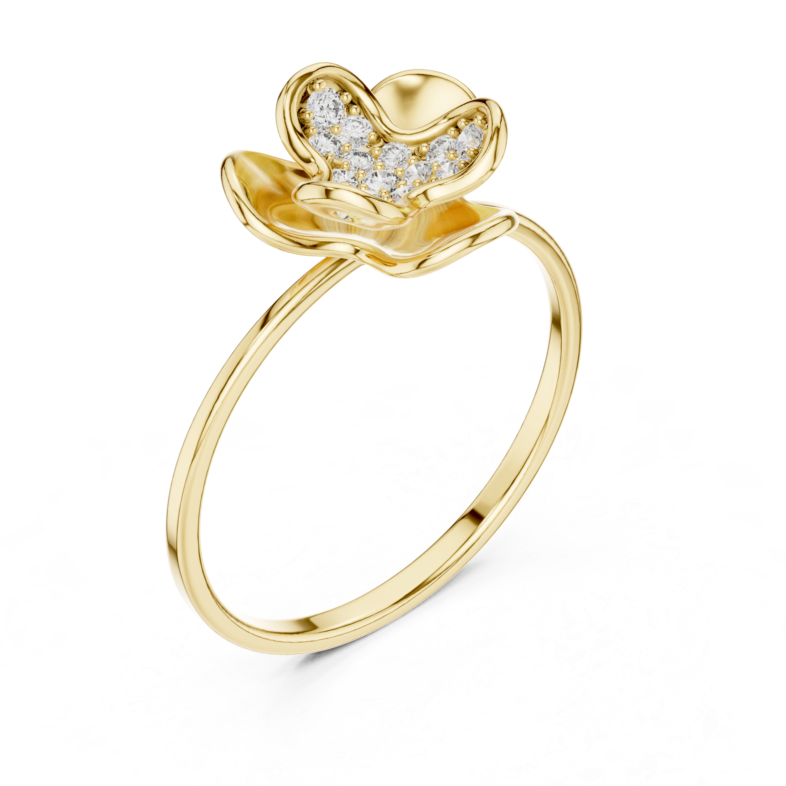 Luxury Floral Diamond Ring