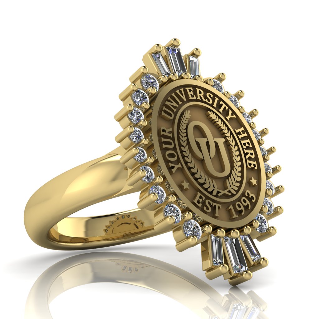 Seren Oval | Classic Dome Band Custom Collage Ring