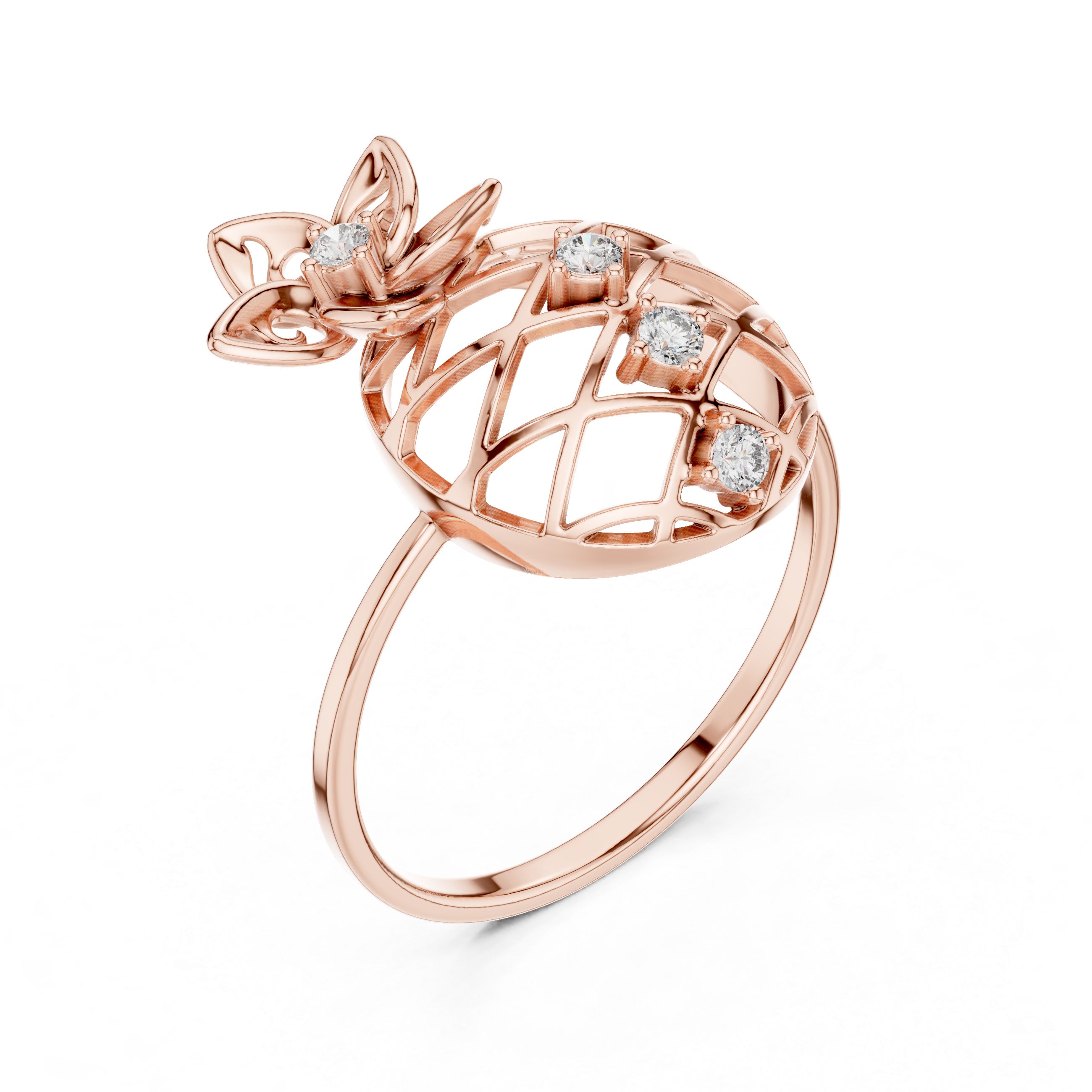 Luxury Floral Dome Ring
