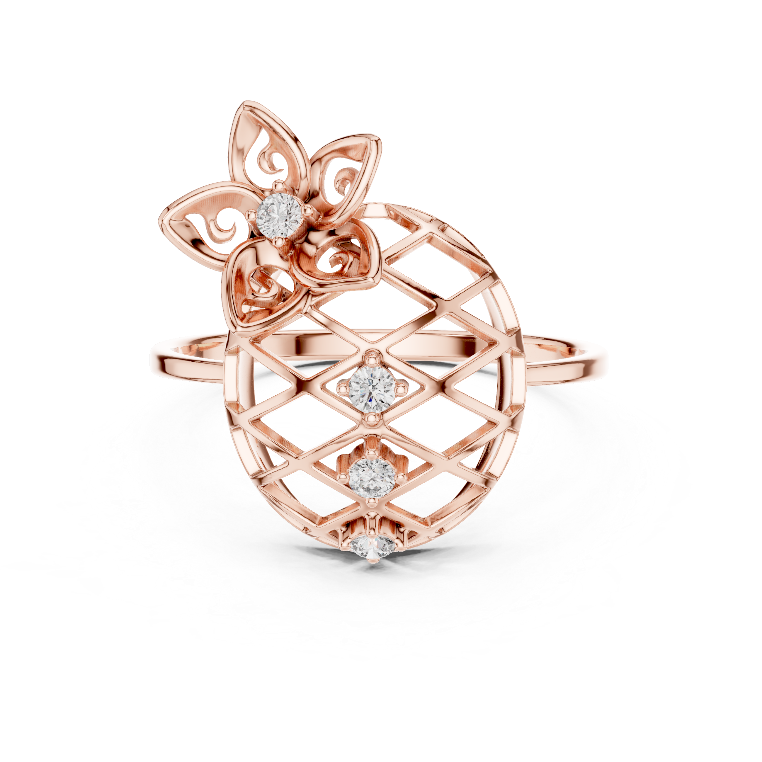 Luxury Floral Dome Ring