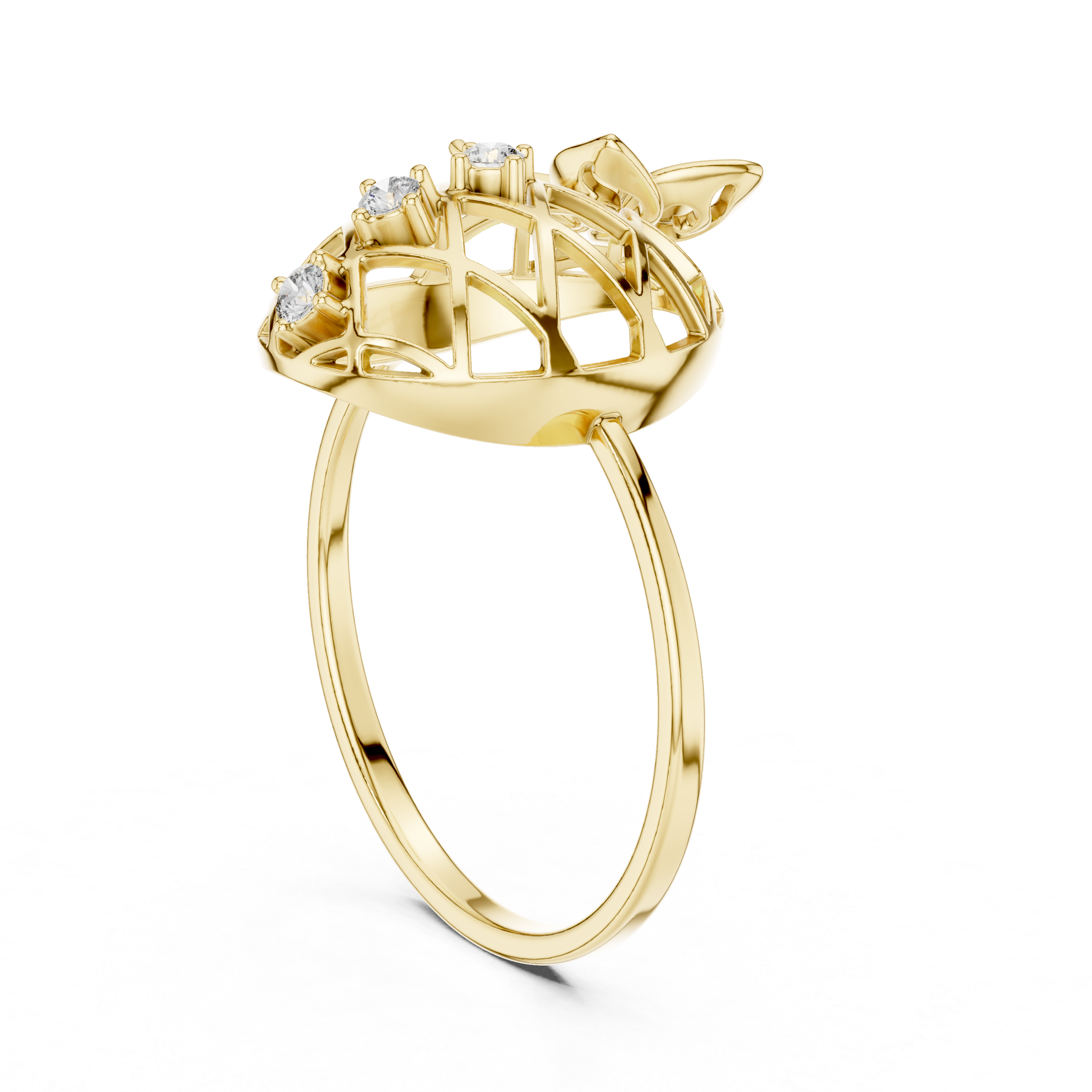 Luxury Floral Dome Ring