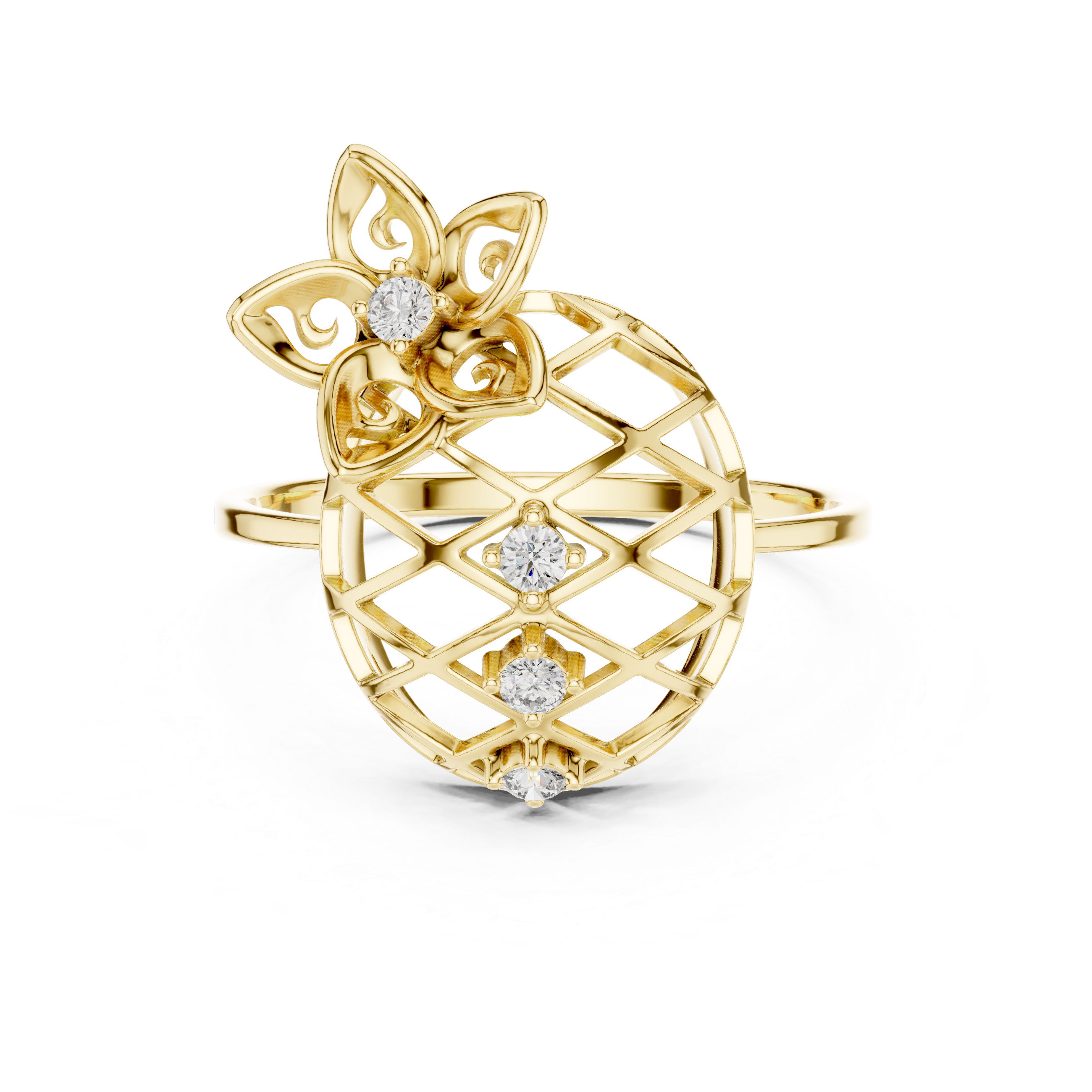 Luxury Floral Dome Ring