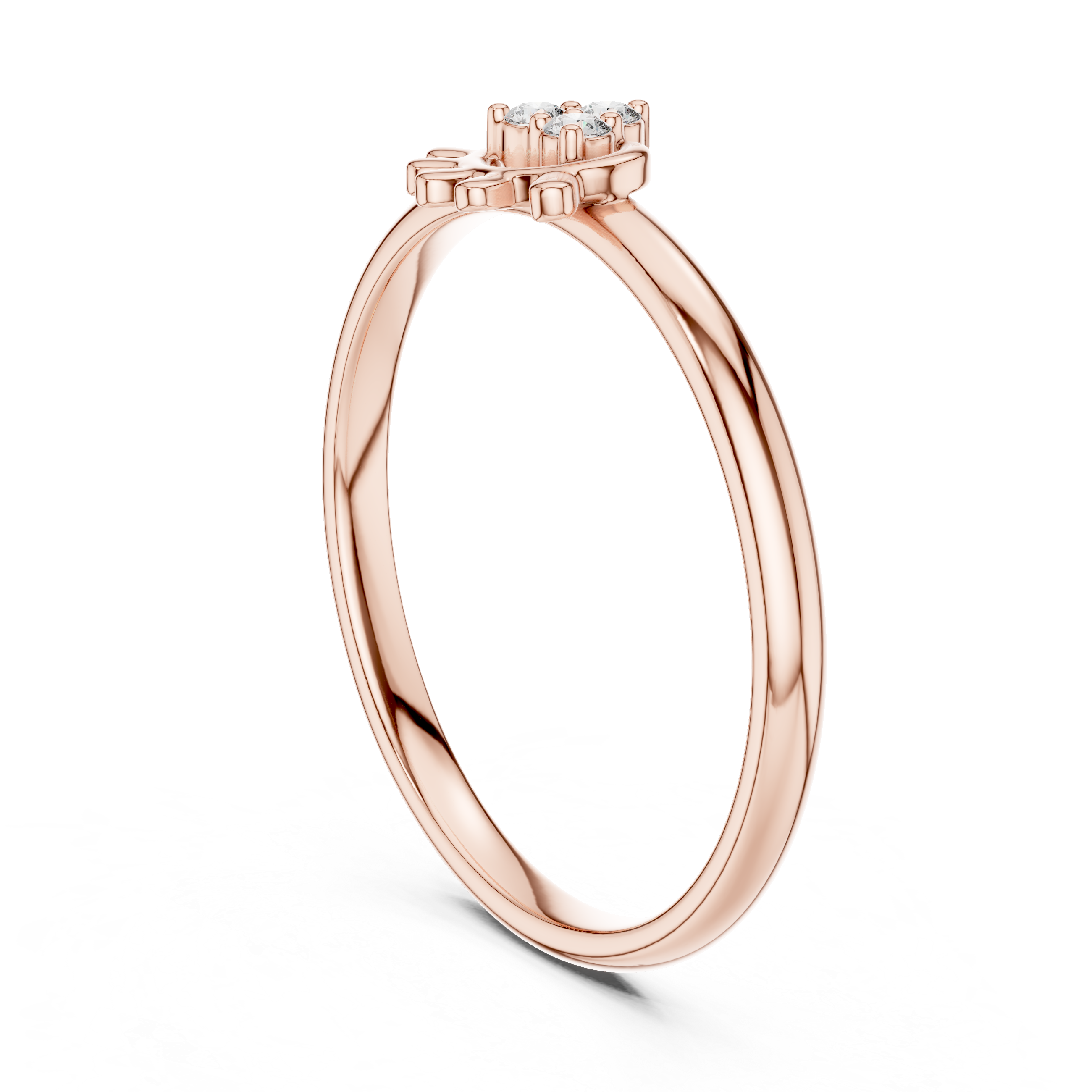 Minimalist Diamond Eye Ring – Delicate Celestial Protection Inspired Ring