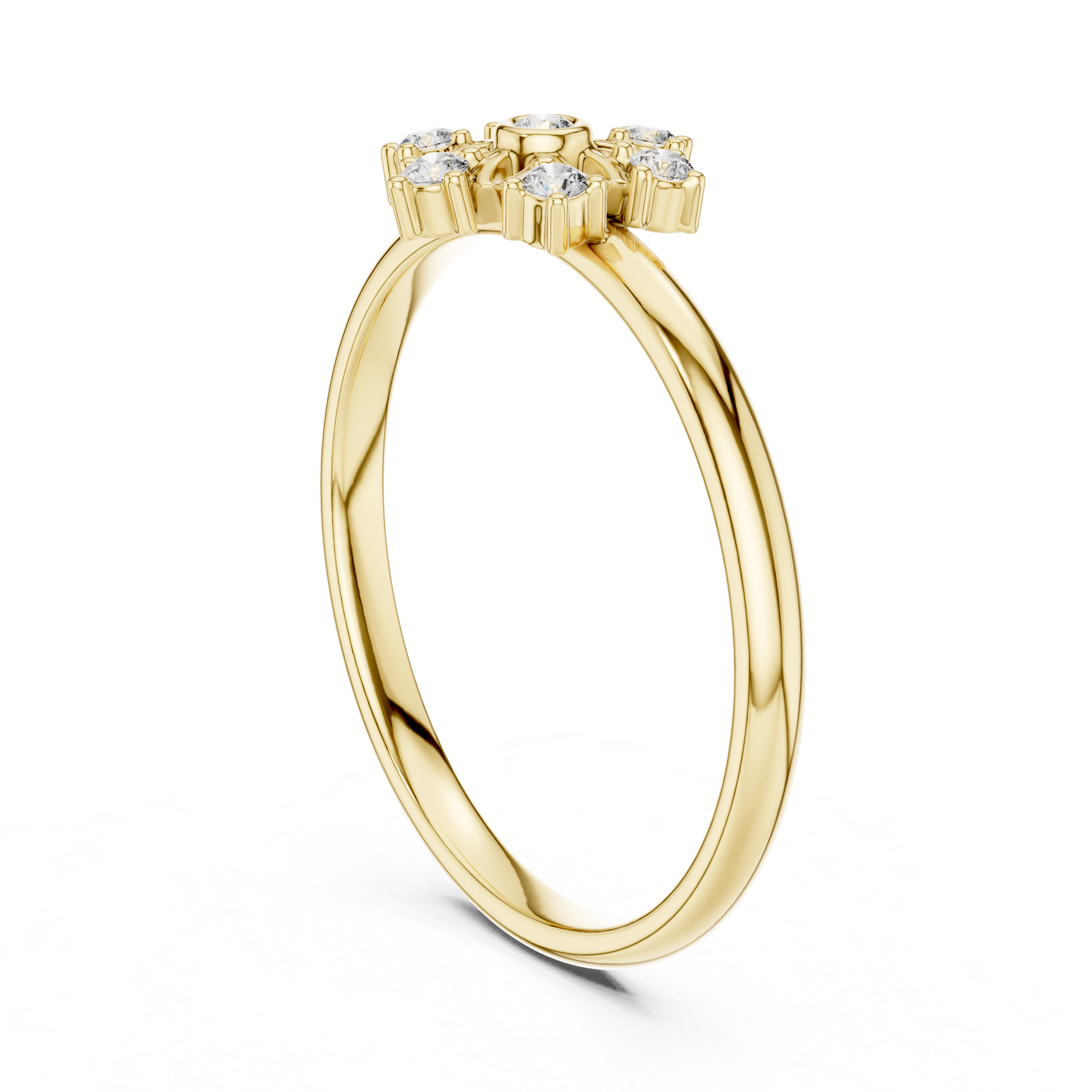 Vintage Floral Diamond Ring – Seven Stone Flower Cluster Ring