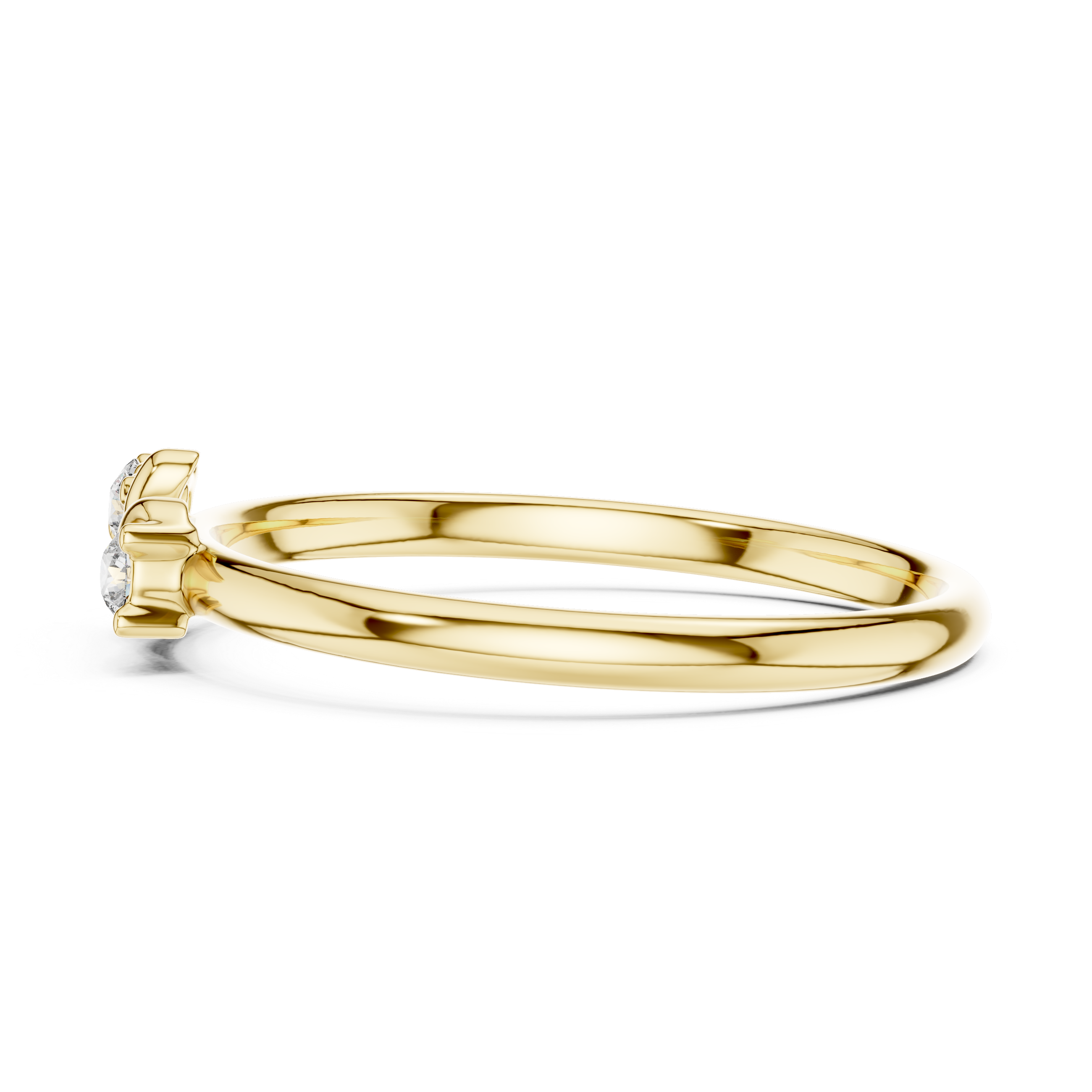 Flowing Swirl Diamond Accent Ring