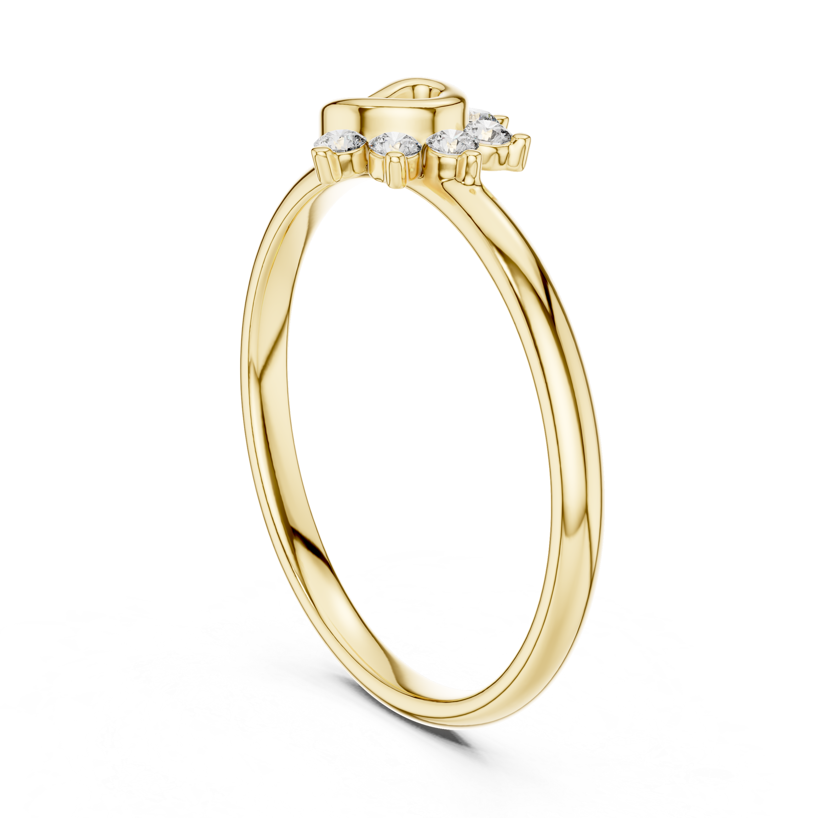 Twisted Loop Diamond Cluster Ring