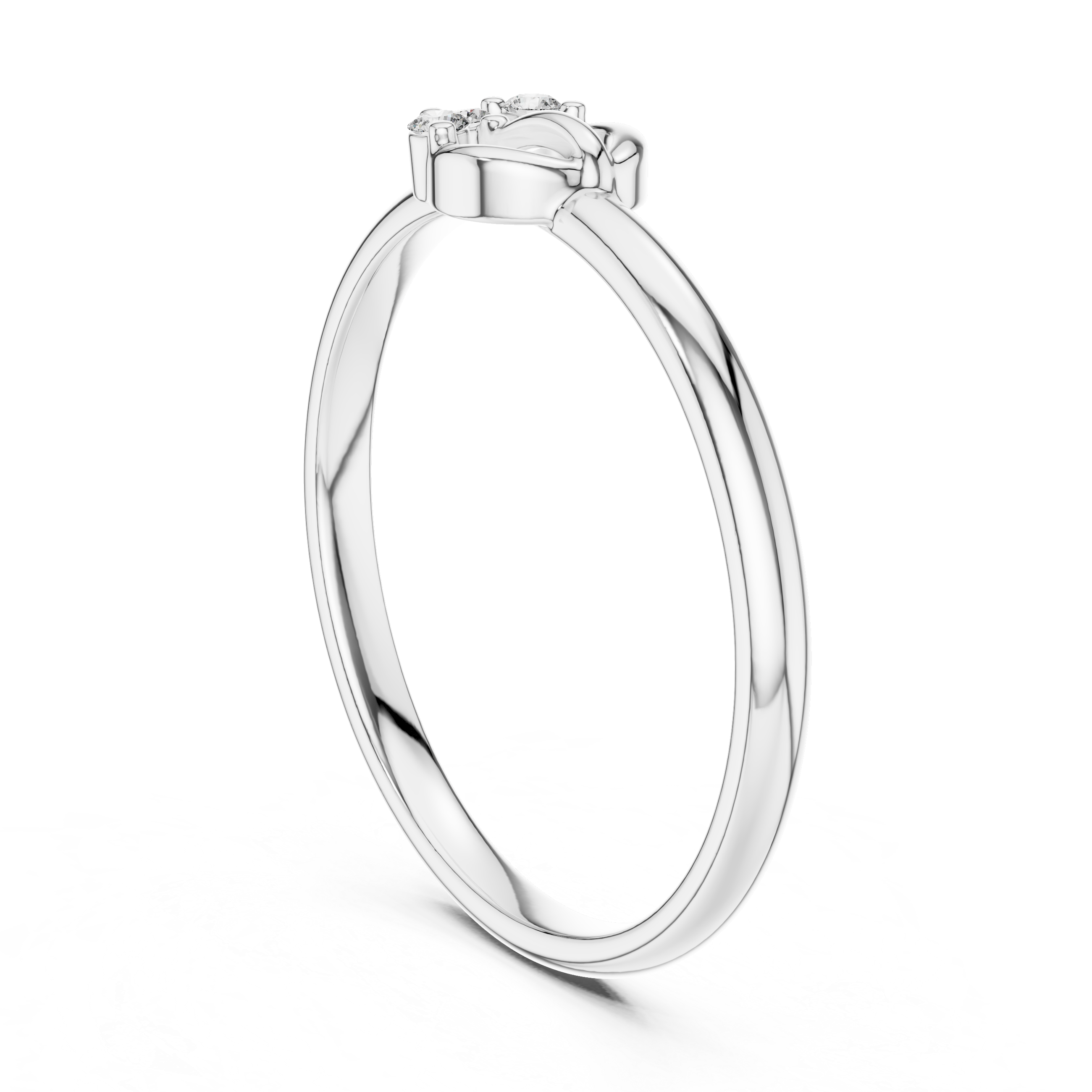 Modern Loop Diamond Ring – Minimal Open Circle Gold Design