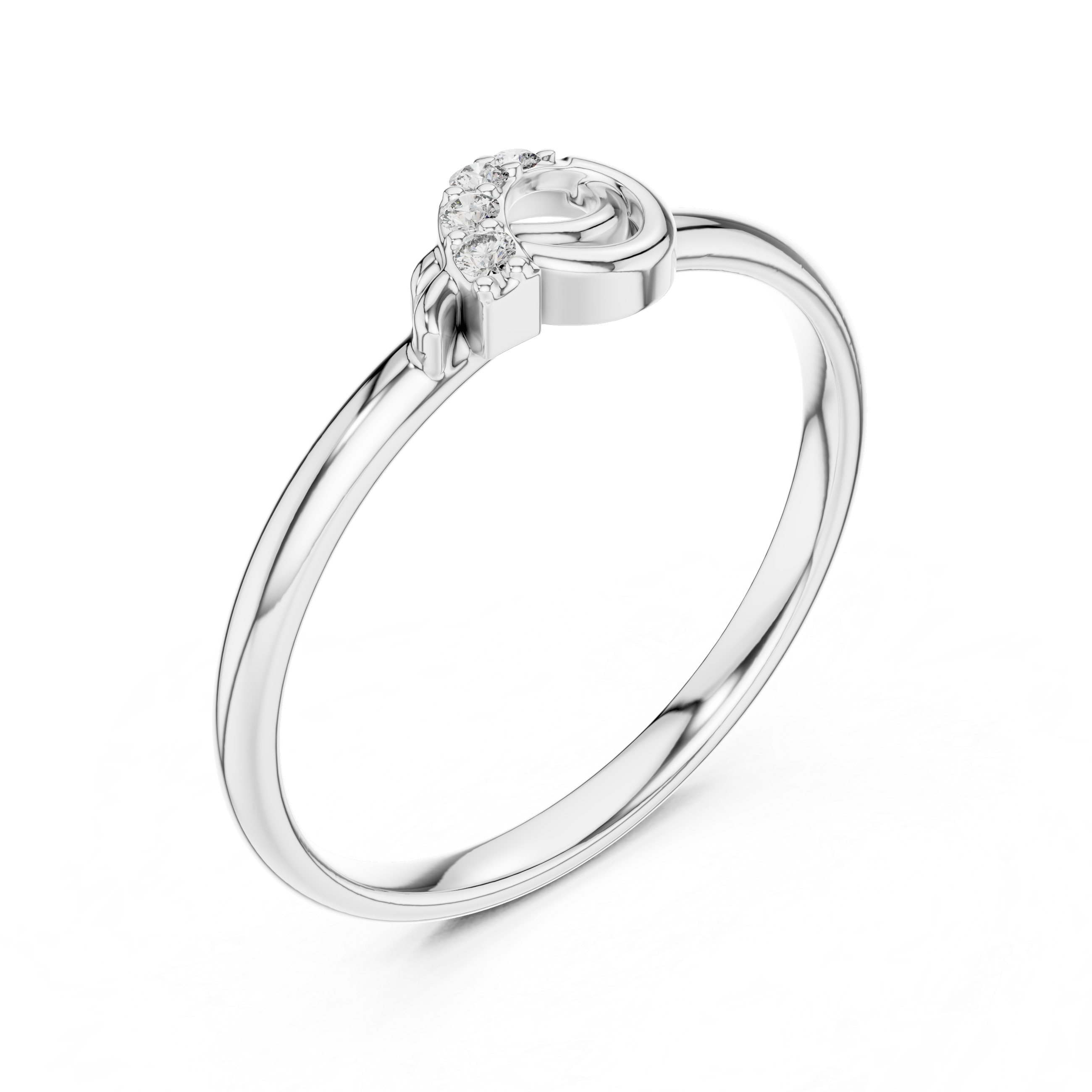 Minimalist Knot Diamond Ring – Elegant Swirl Gold Band