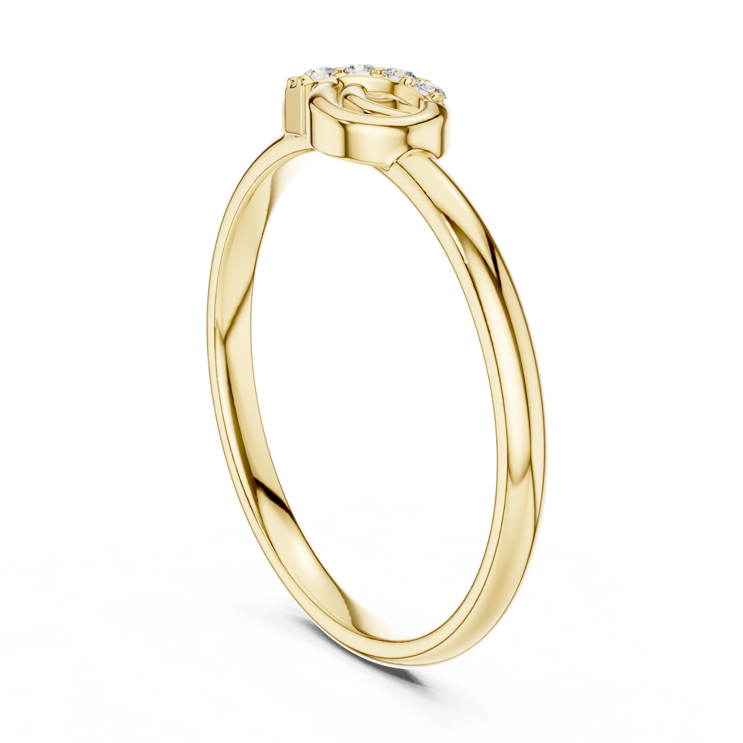 Minimalist Knot Diamond Ring – Elegant Swirl Gold Band