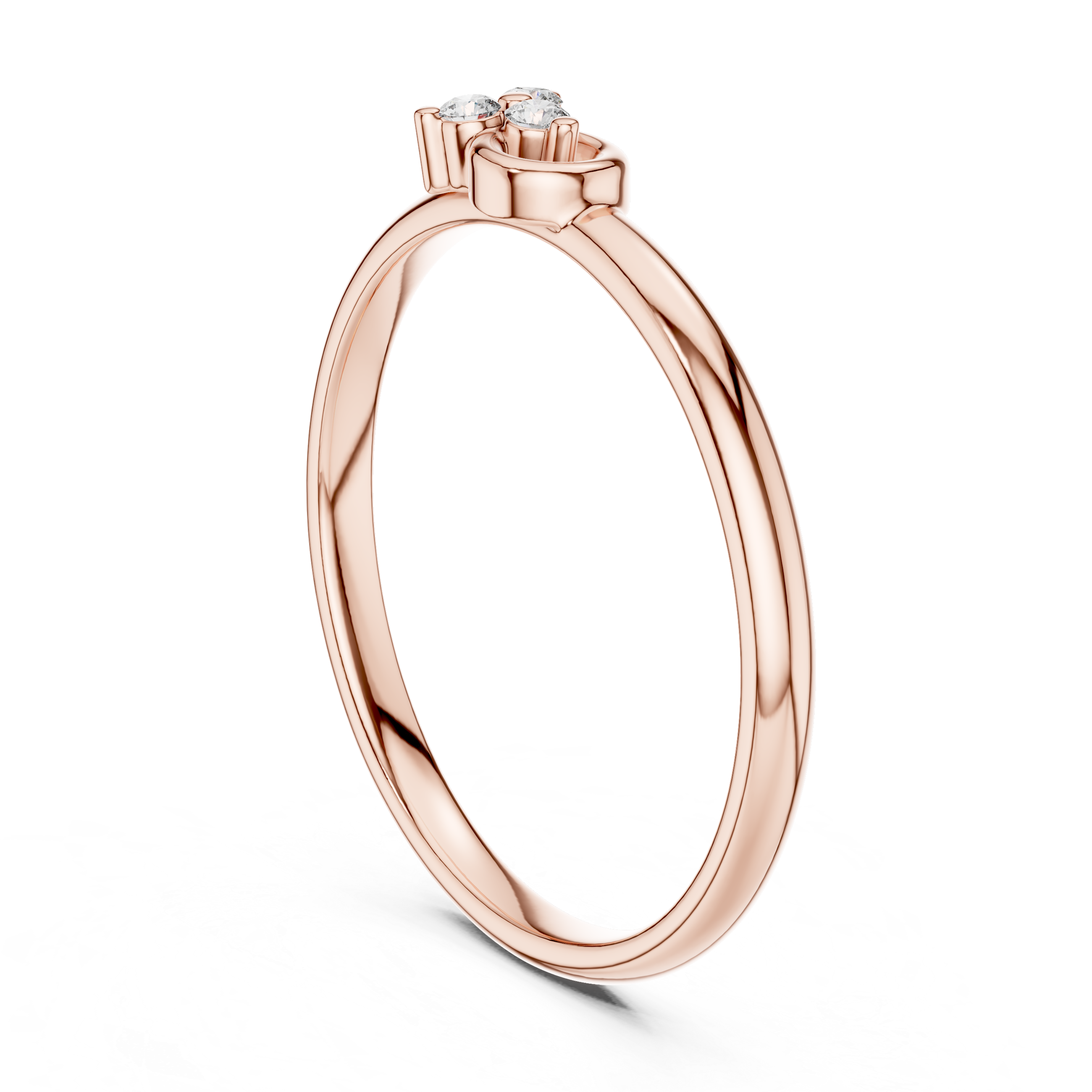 Petite Triple Diamond Swirl Ring