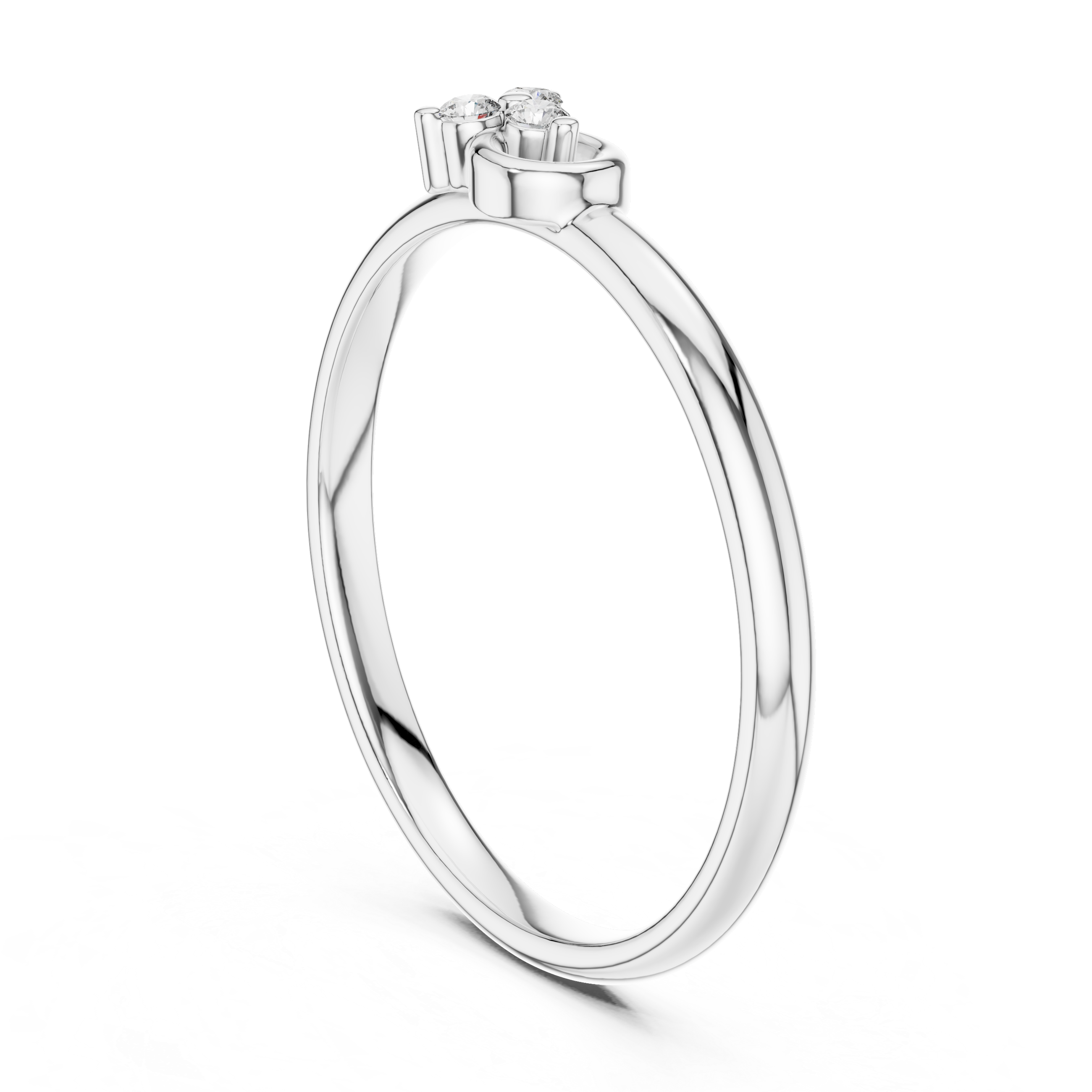 Petite Triple Diamond Swirl Ring