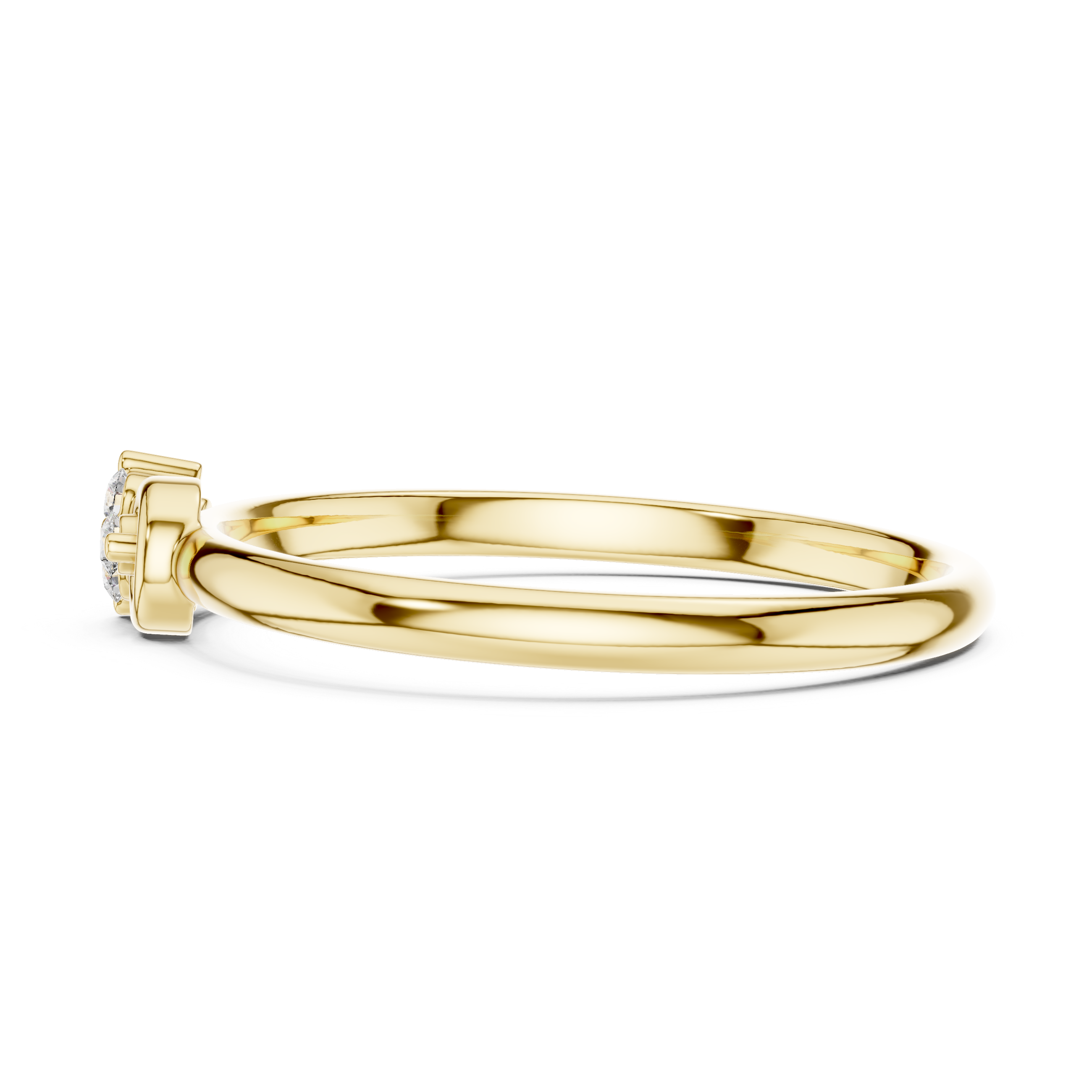 Petite Triple Diamond Swirl Ring