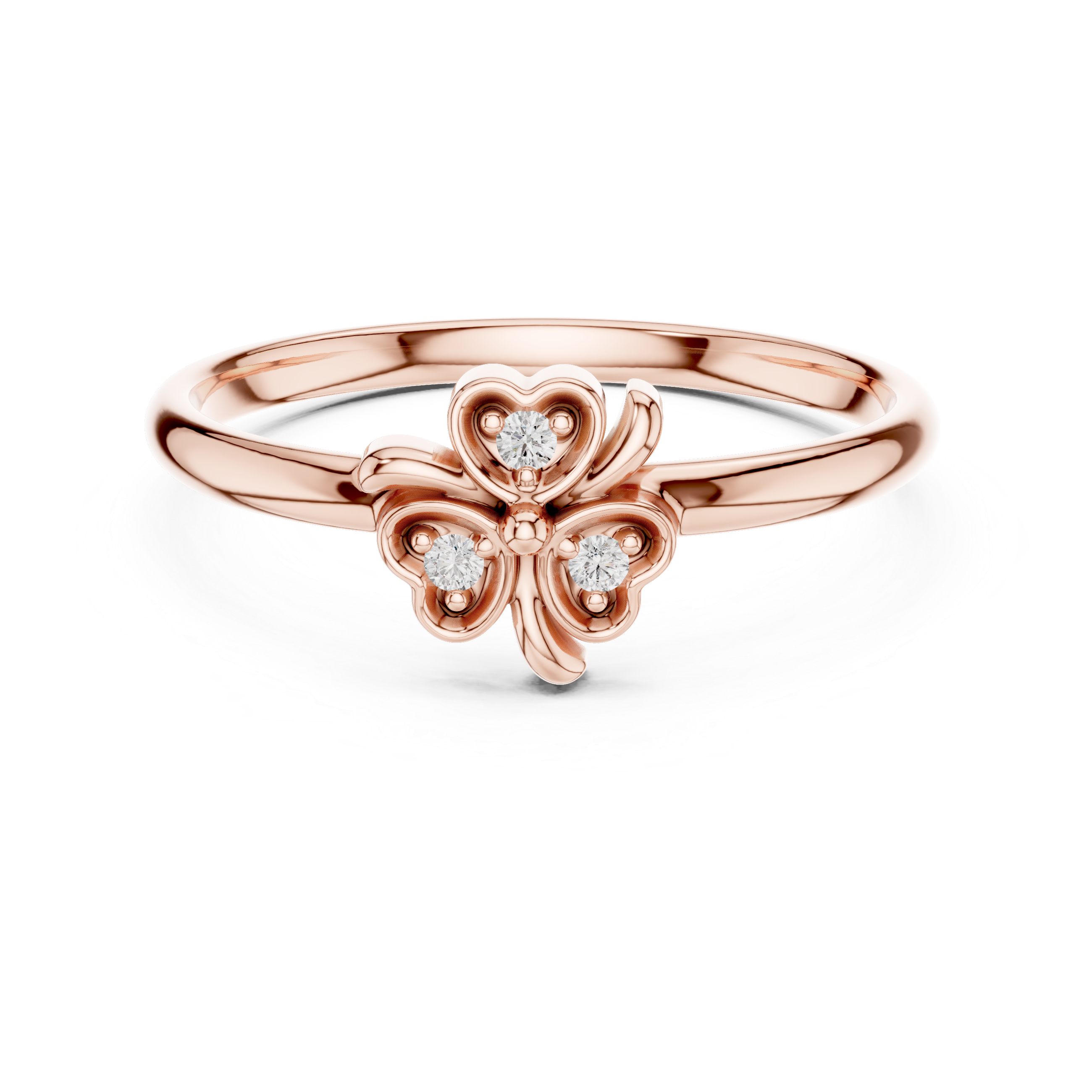 Heart Motif Diamond Cluster Ring