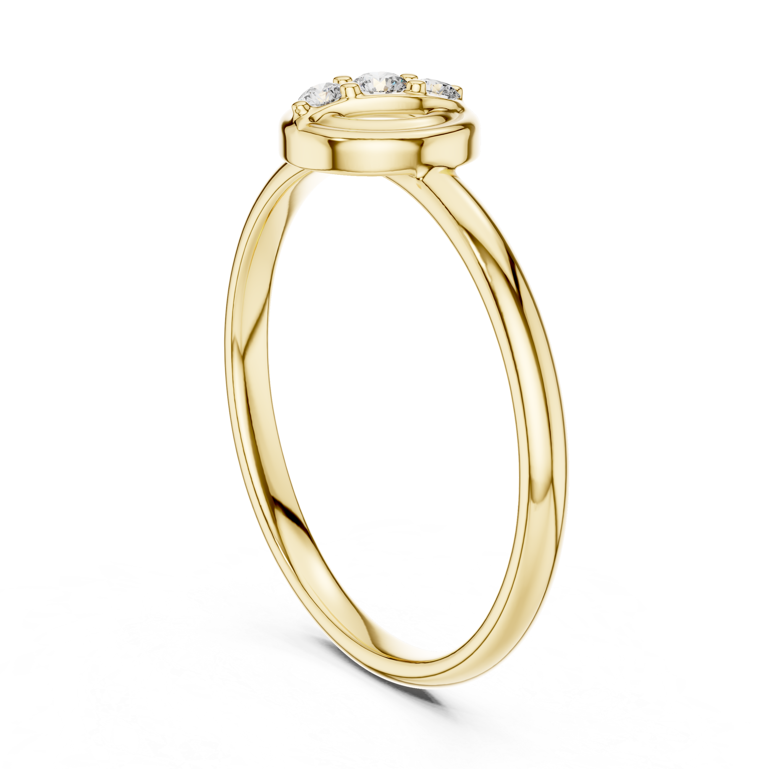 Spiral Trio Diamond Ring