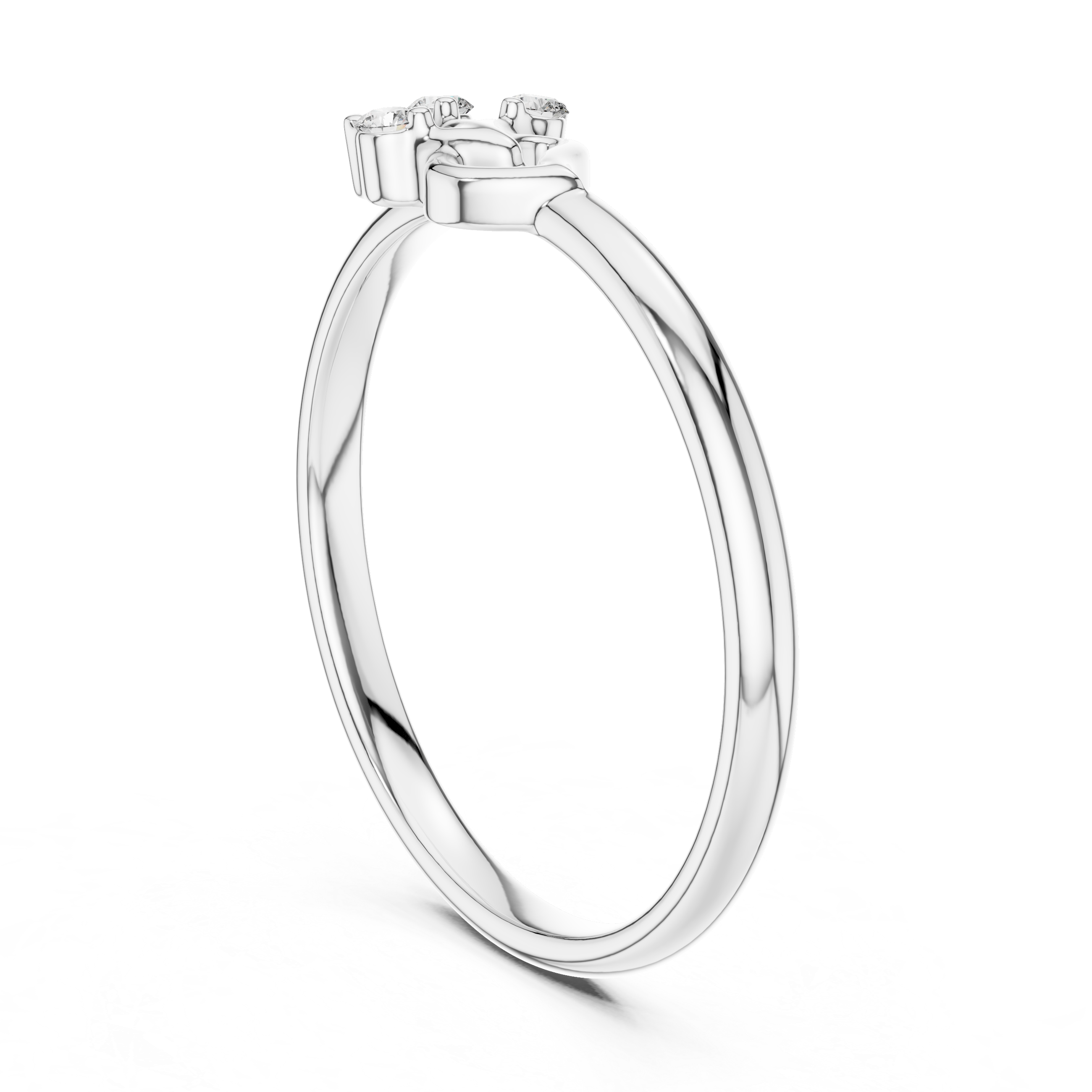 Knot-Inspired Trio Diamond Ring