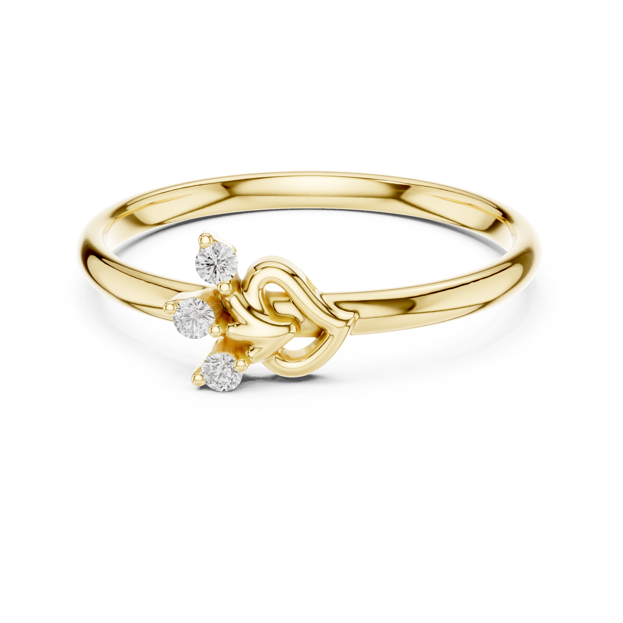 Knot-Inspired Trio Diamond Ring