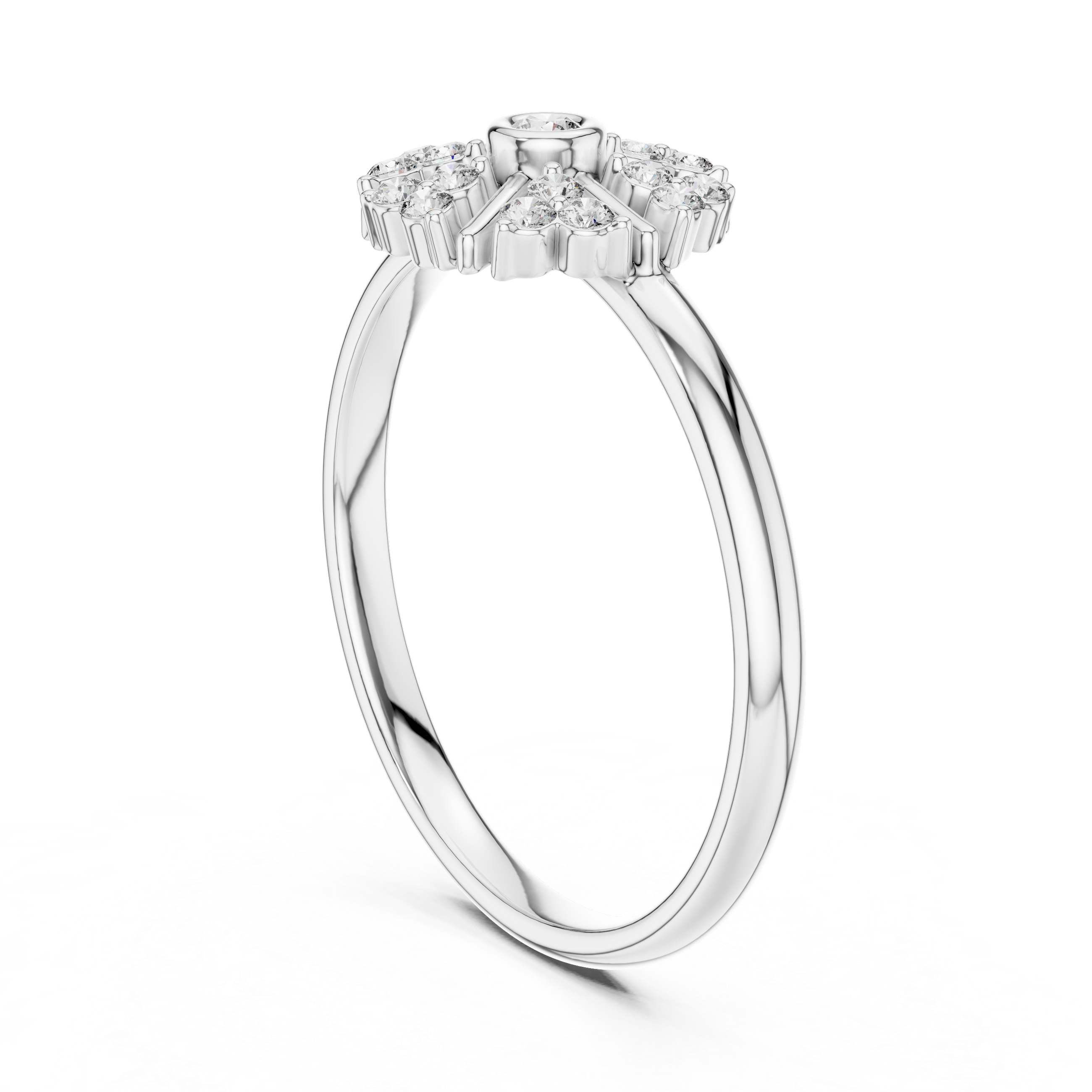 Radiant Diamond Cluster Ring – Sunburst Halo Design