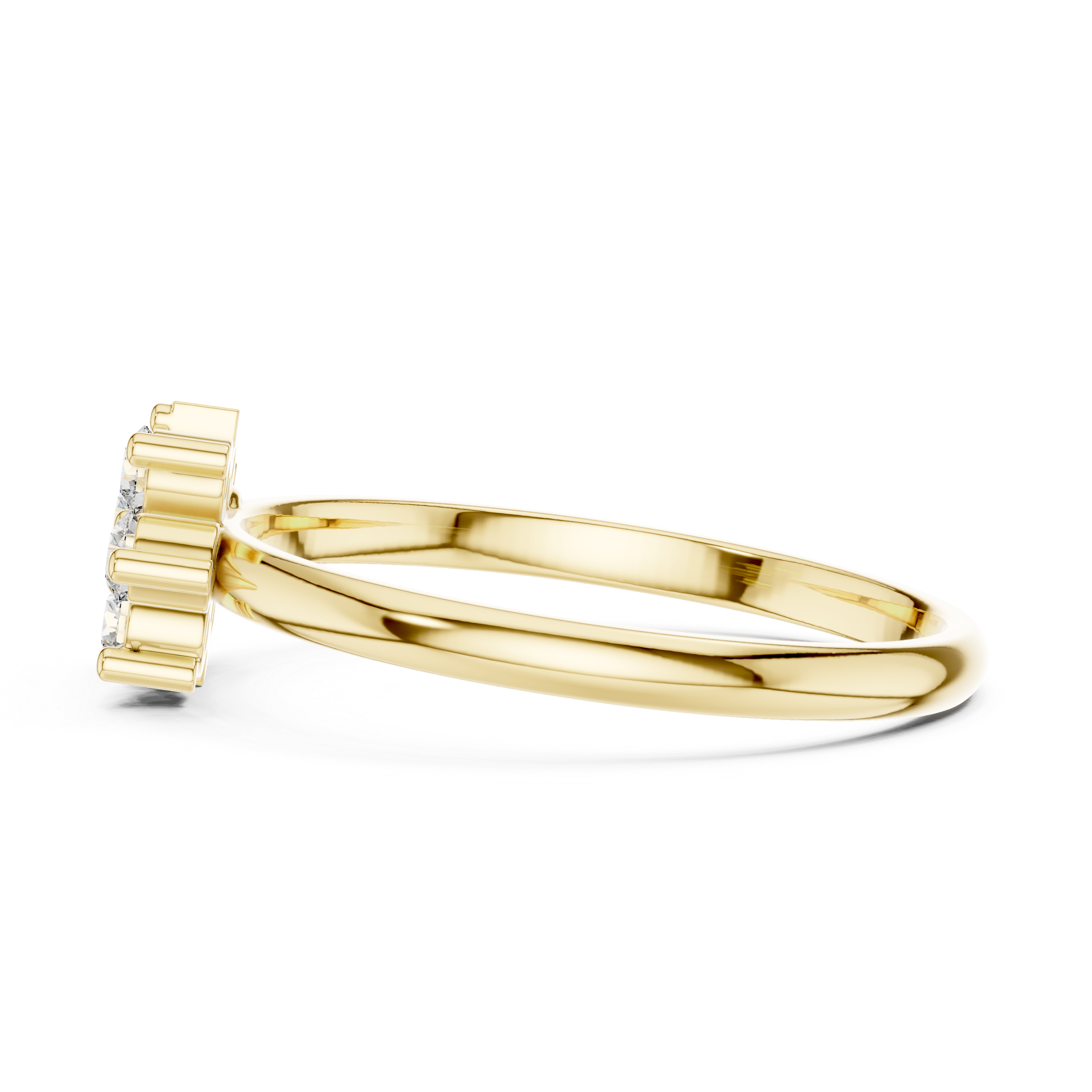 Minimal Floral Cluster Diamond Ring