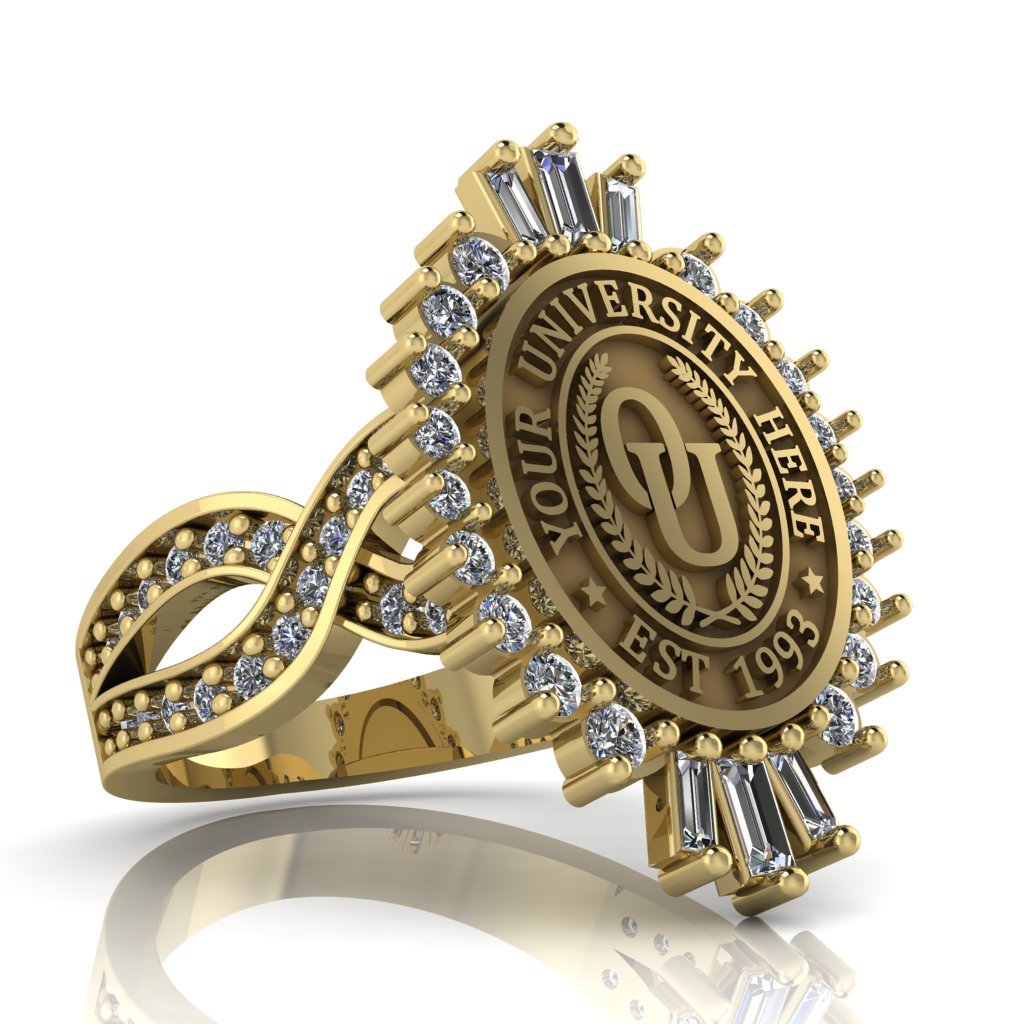 Seren Oval | Infinity Pave Band Custom Collage Ring