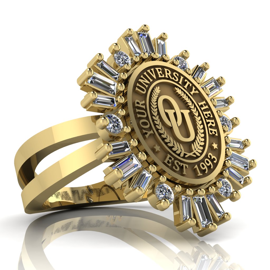 Tramontana Oval | Knife Edge Band Custom Collage Ring