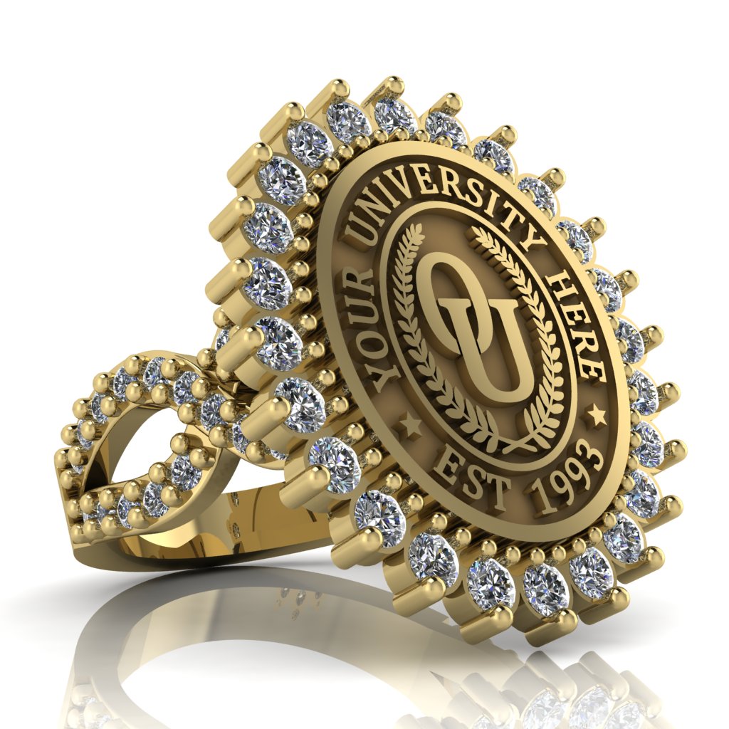 Serku Oval | Infinity Pave Band Custom Collage Ring