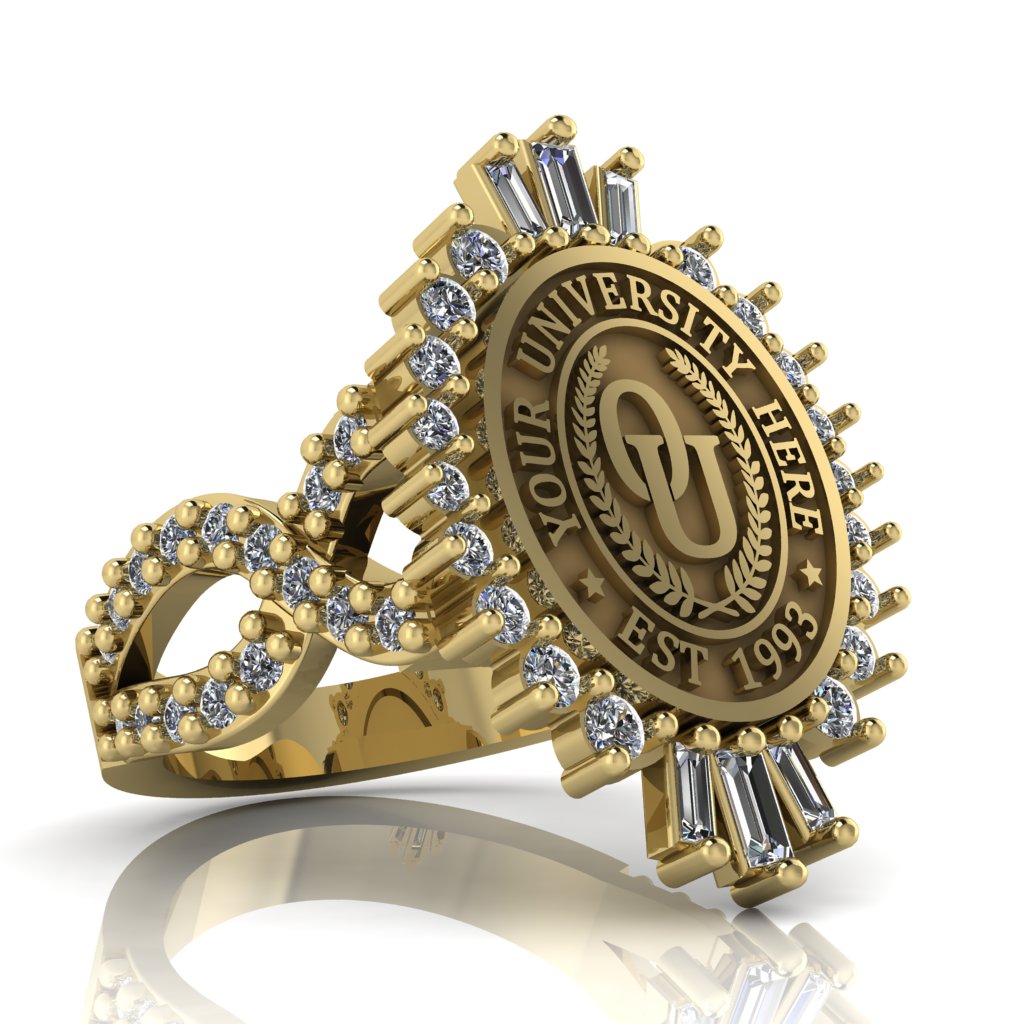 Seren Oval | Infinity Pave Band Custom Collage Ring