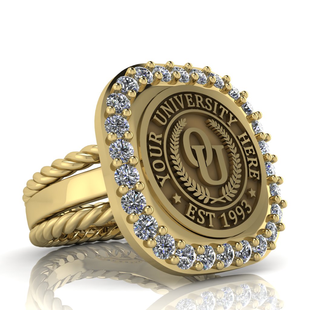 Radius | Rope Edge Band Custom Collage Ring