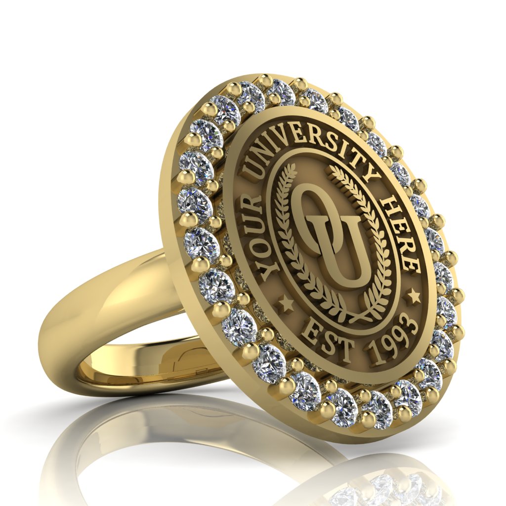 Circum Oval | Classic Dome Band Custom Collage Ring