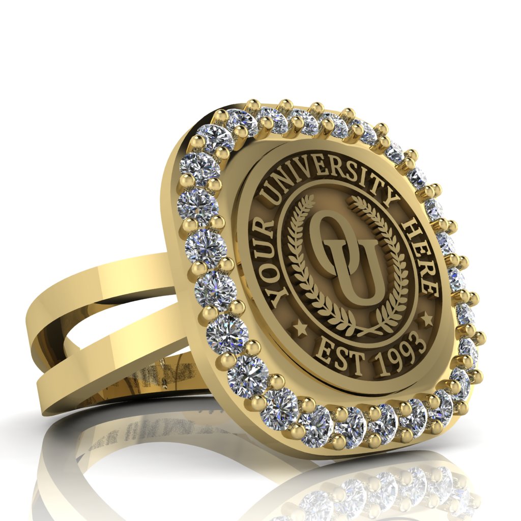 Radius | Knife Edge Band Custom Collage Ring