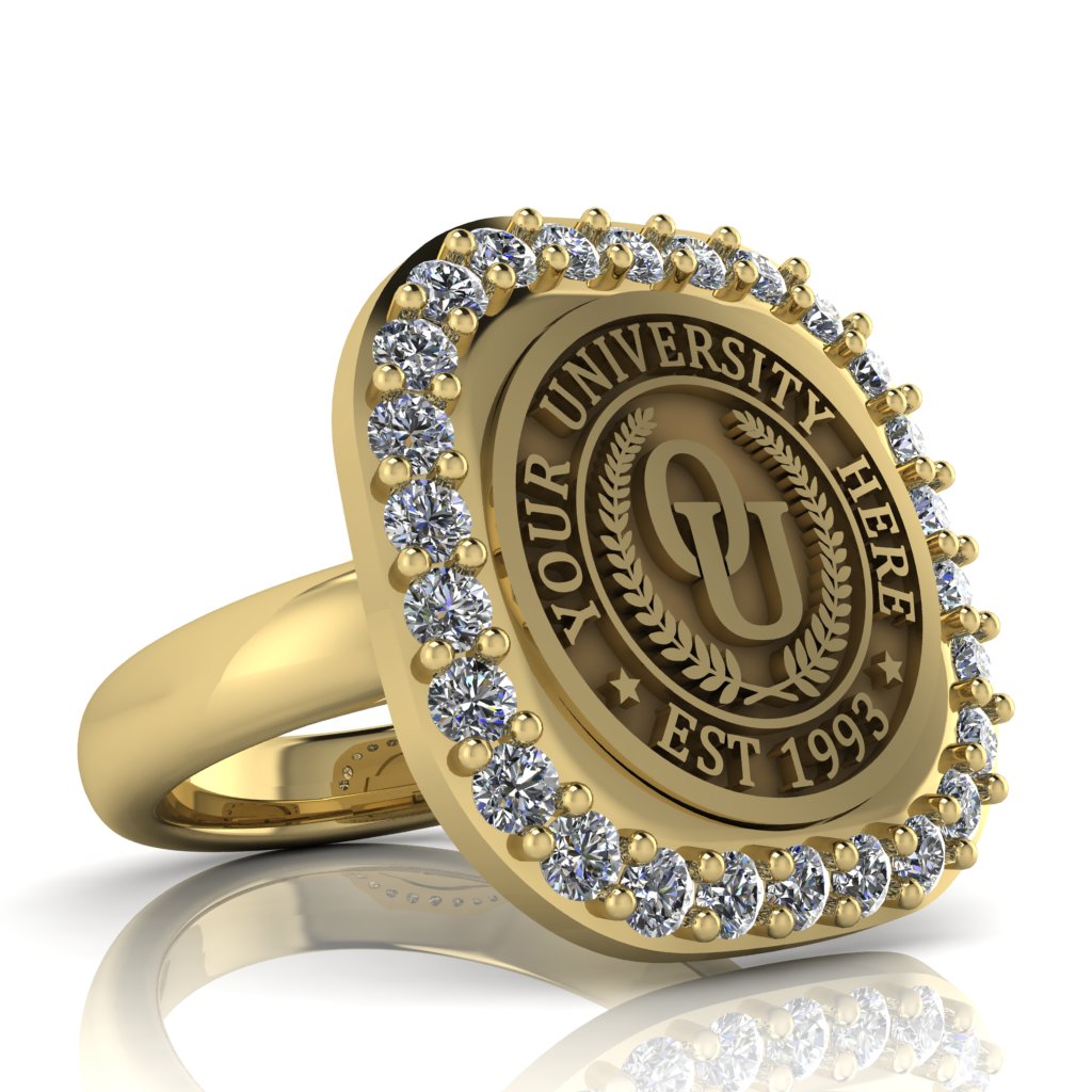 Radius | Classic Dome Band Custom Collage Ring