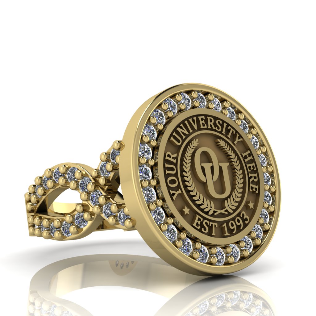 Agonisch | Infinity Pave Band Custom Collage Ring