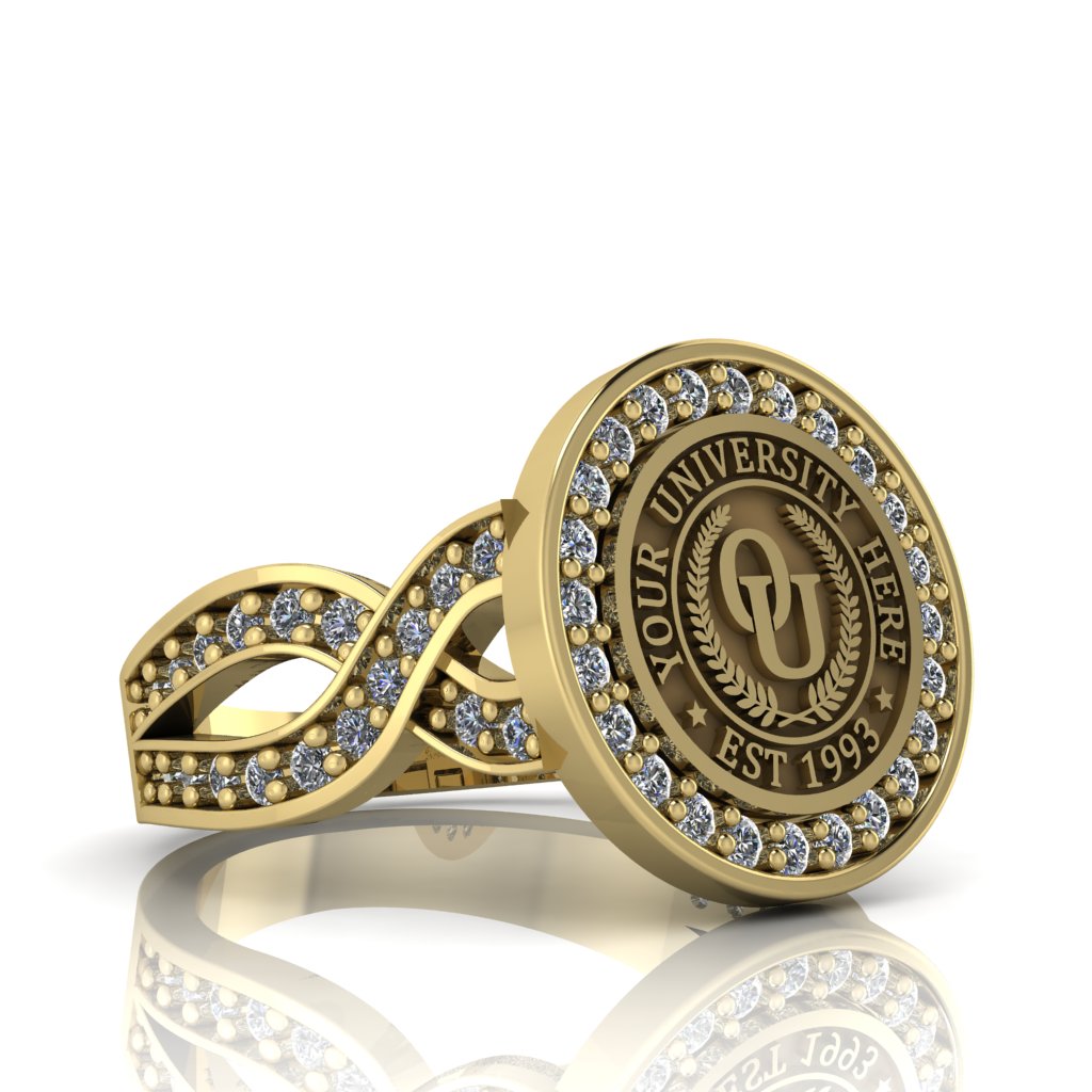 Agonisch | Infinity Pave Band Custom Collage Ring