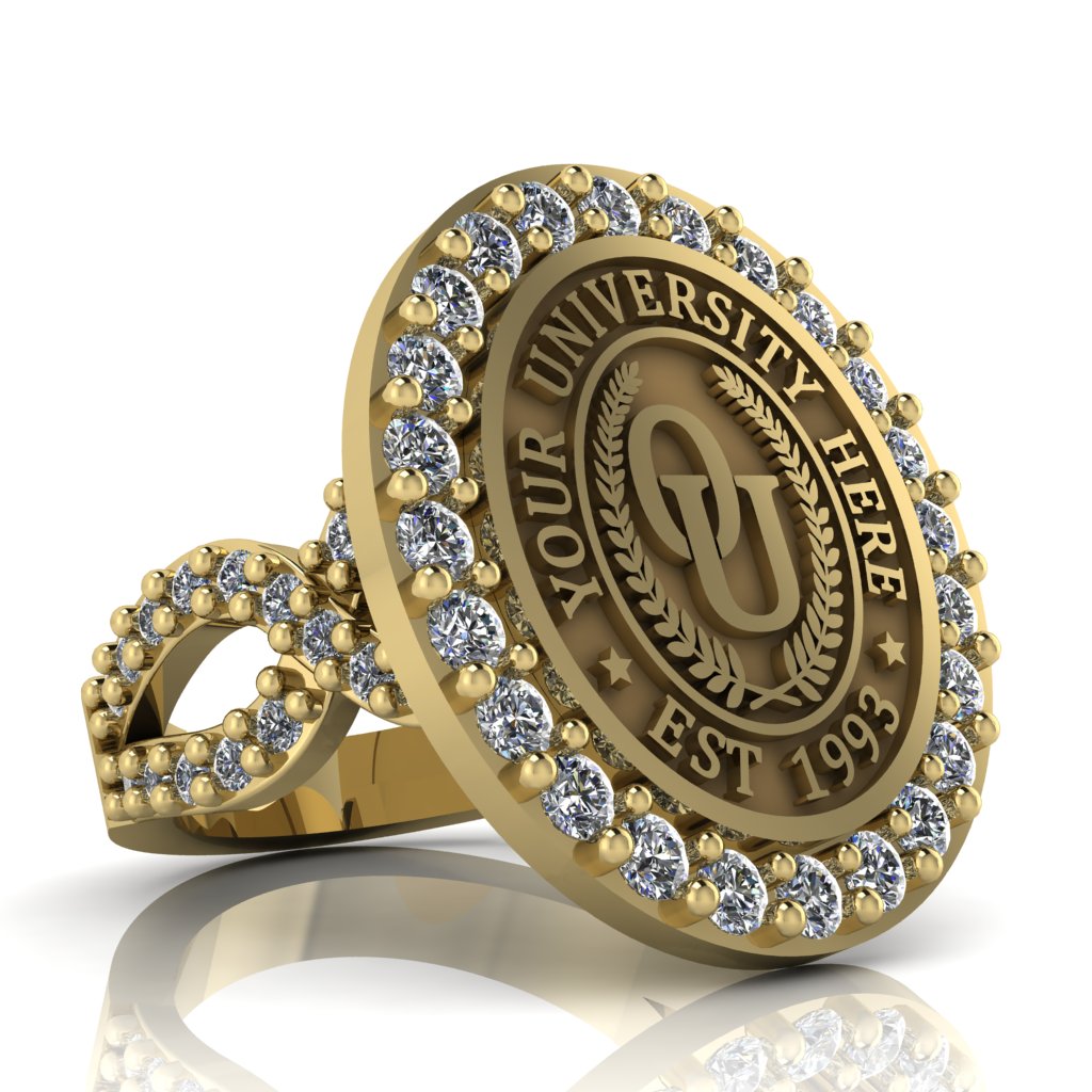 Circum Oval | Infinity Pave Band Custom Collage Ring