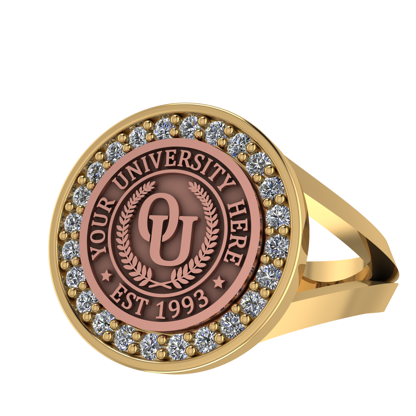 Agonisch | V-Frame Band Custom Collage Ring