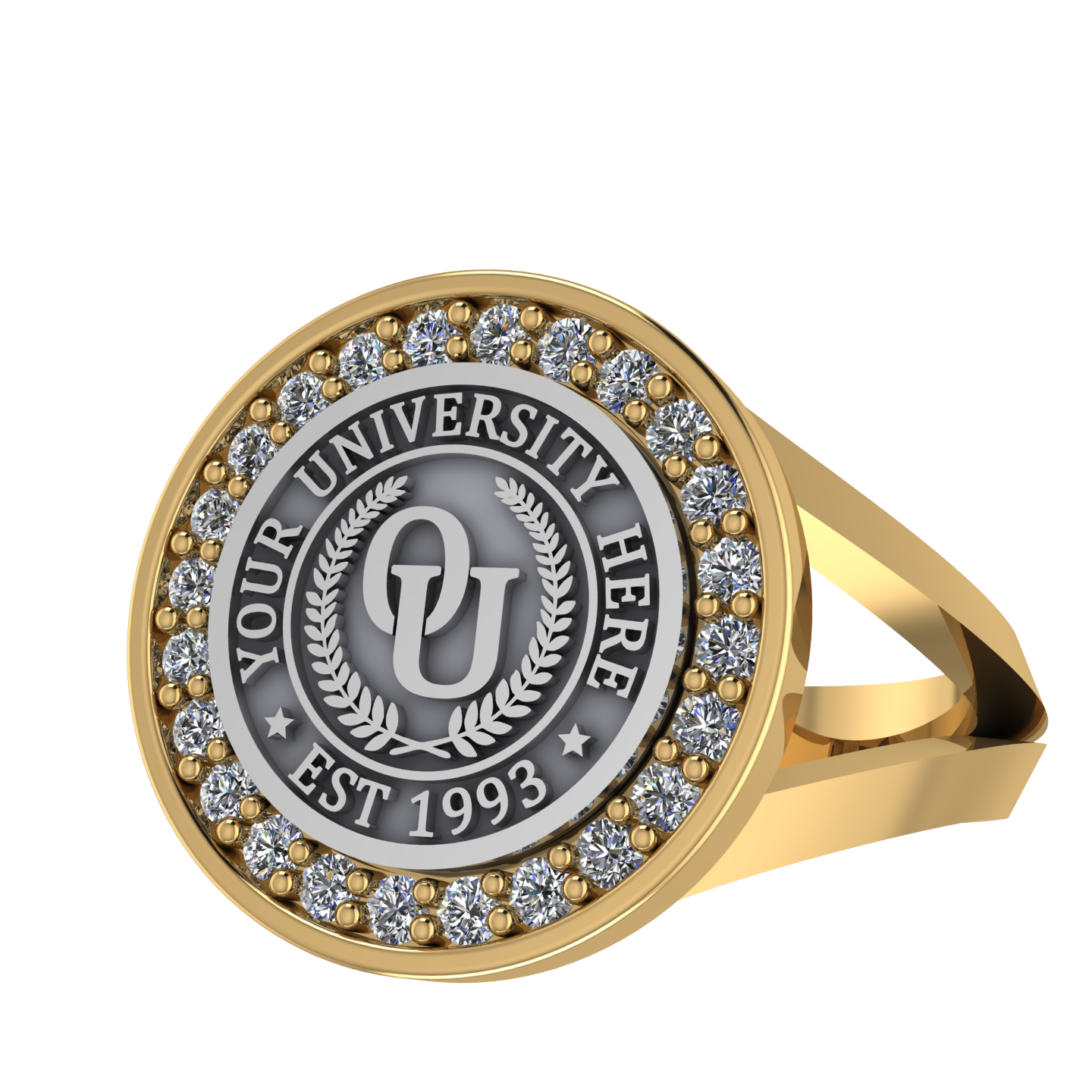 Agonisch | V-Frame Band Custom Collage Ring