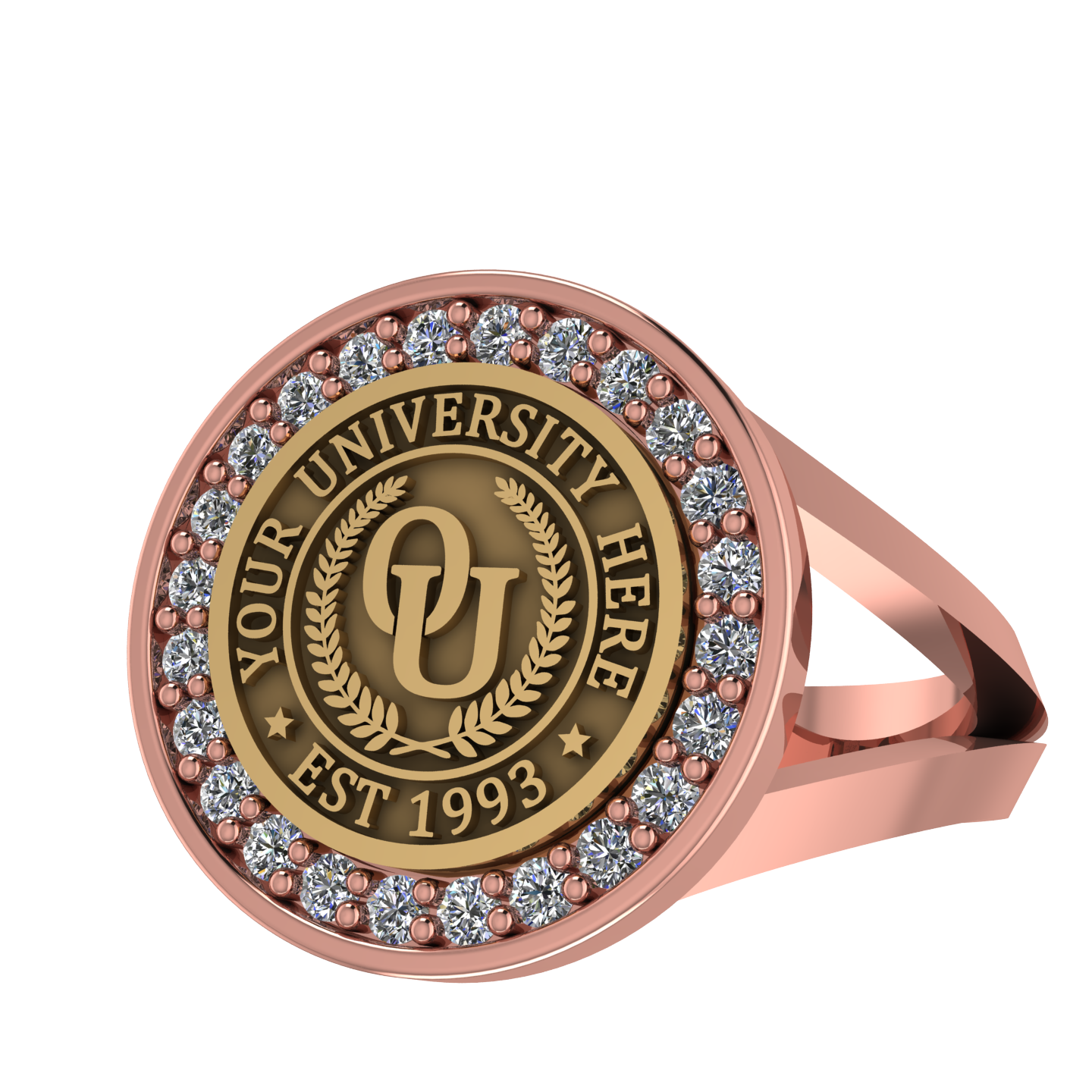 Agonisch | V-Frame Band Custom Collage Ring