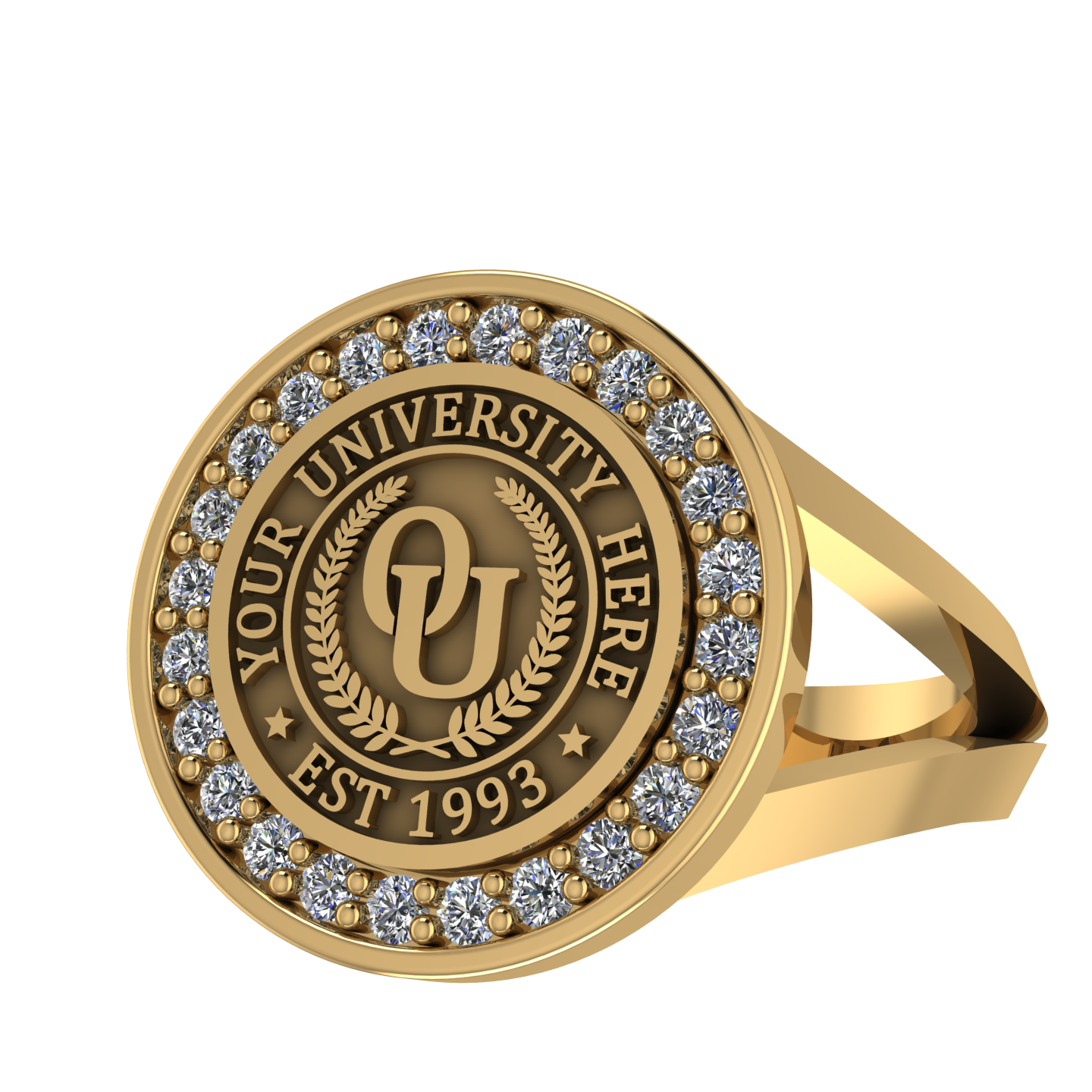 Agonisch | V-Frame Band Custom Collage Ring