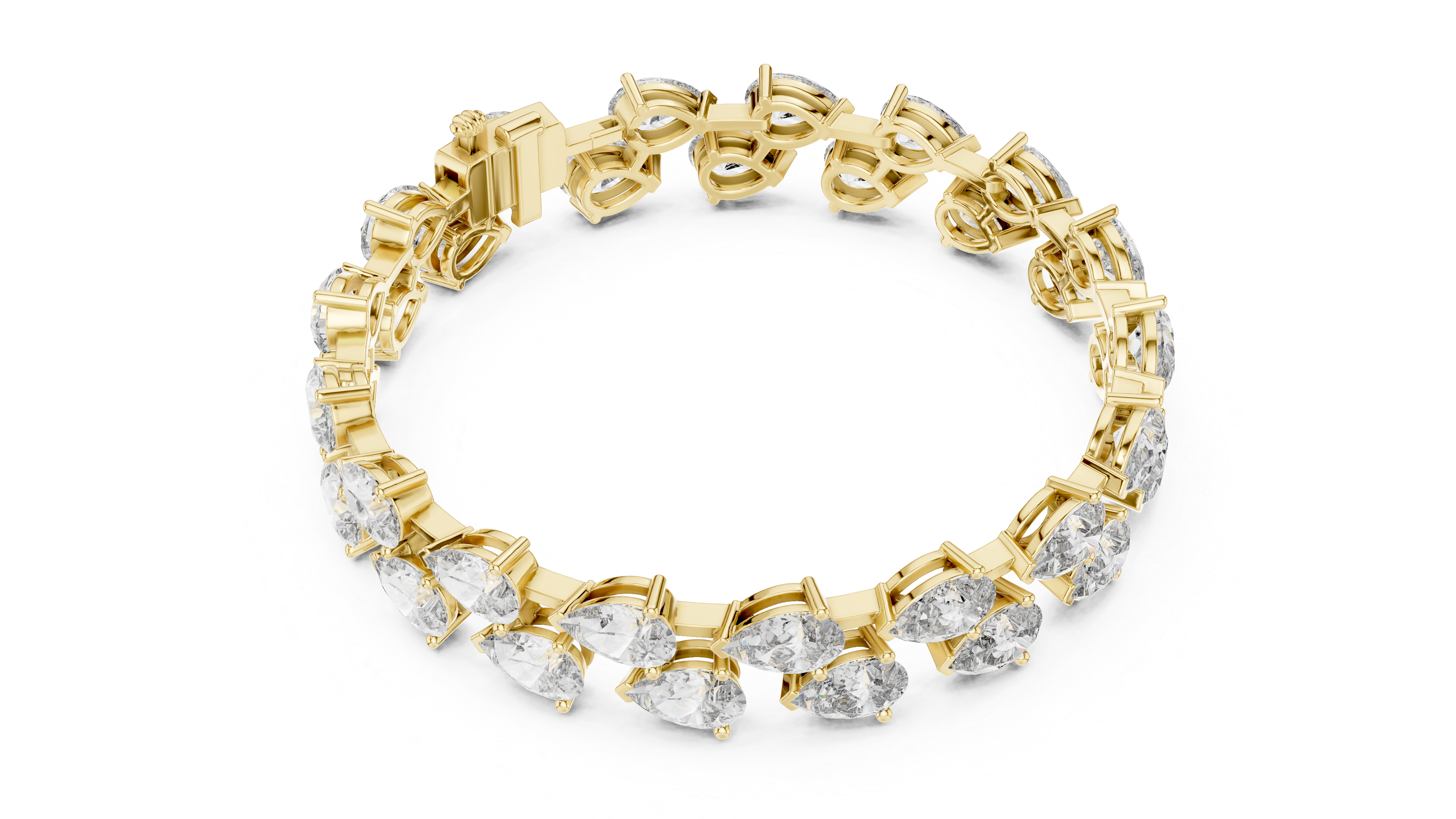Luxury Pear Diamond Bracelet