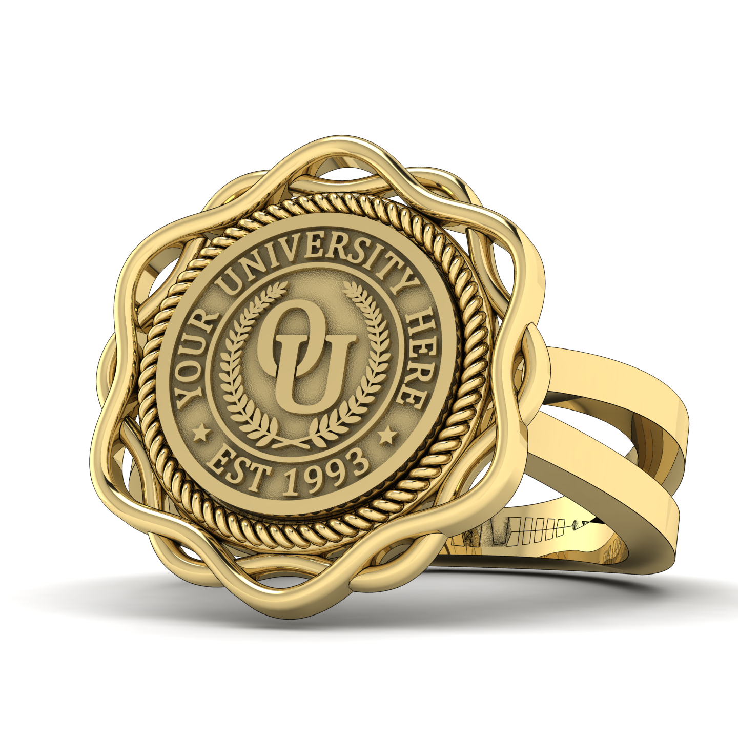 Slanga | Knife Edge Band Custom College Ring