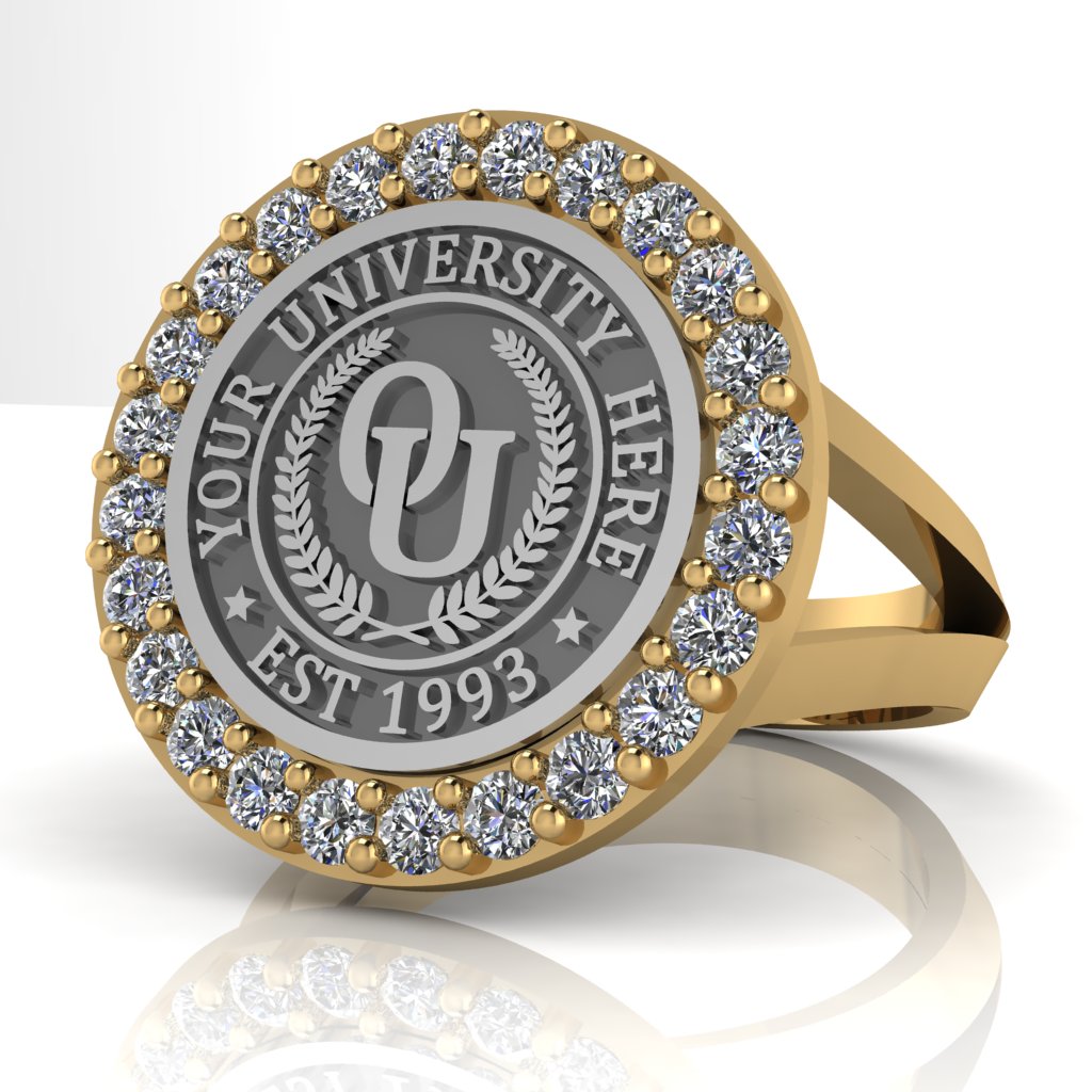 Circum | V-Frame Band Custom College Ring