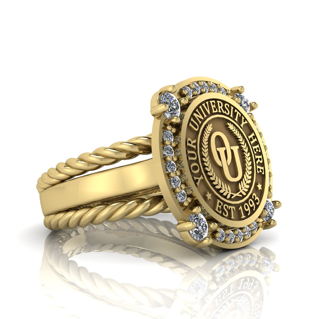 Voir | Rope Edge Band Custom College Ring
