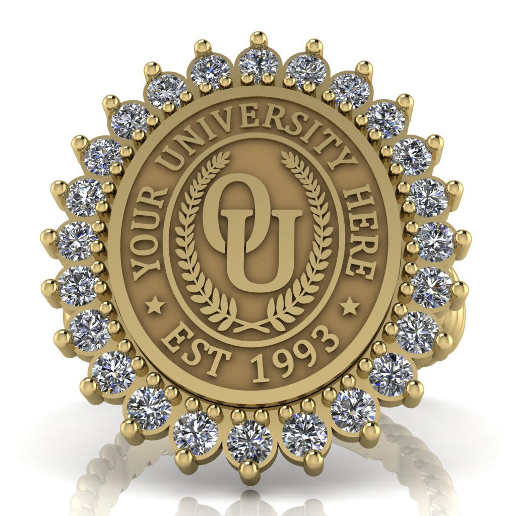 Serku Oval | Rope Core Band Custom Collage Ring