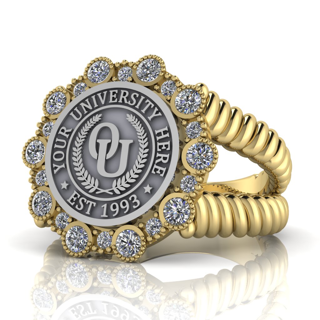 Belgi | V-Rope Band Custom Collage Ring