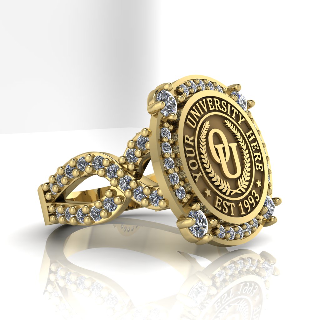 Voir | Infinity Pave Band Custom College Ring